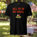 T-Shirt - ALL UP IN MY GRILL - RED TEXT