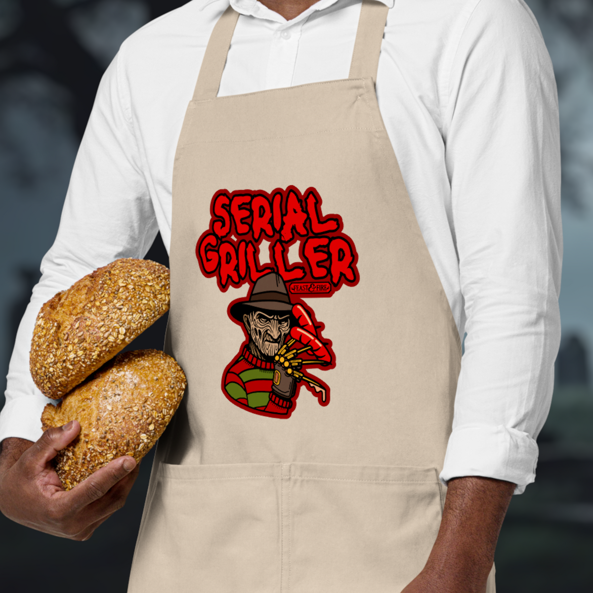 Organic Cotton Apron - SERIAL GRILLER