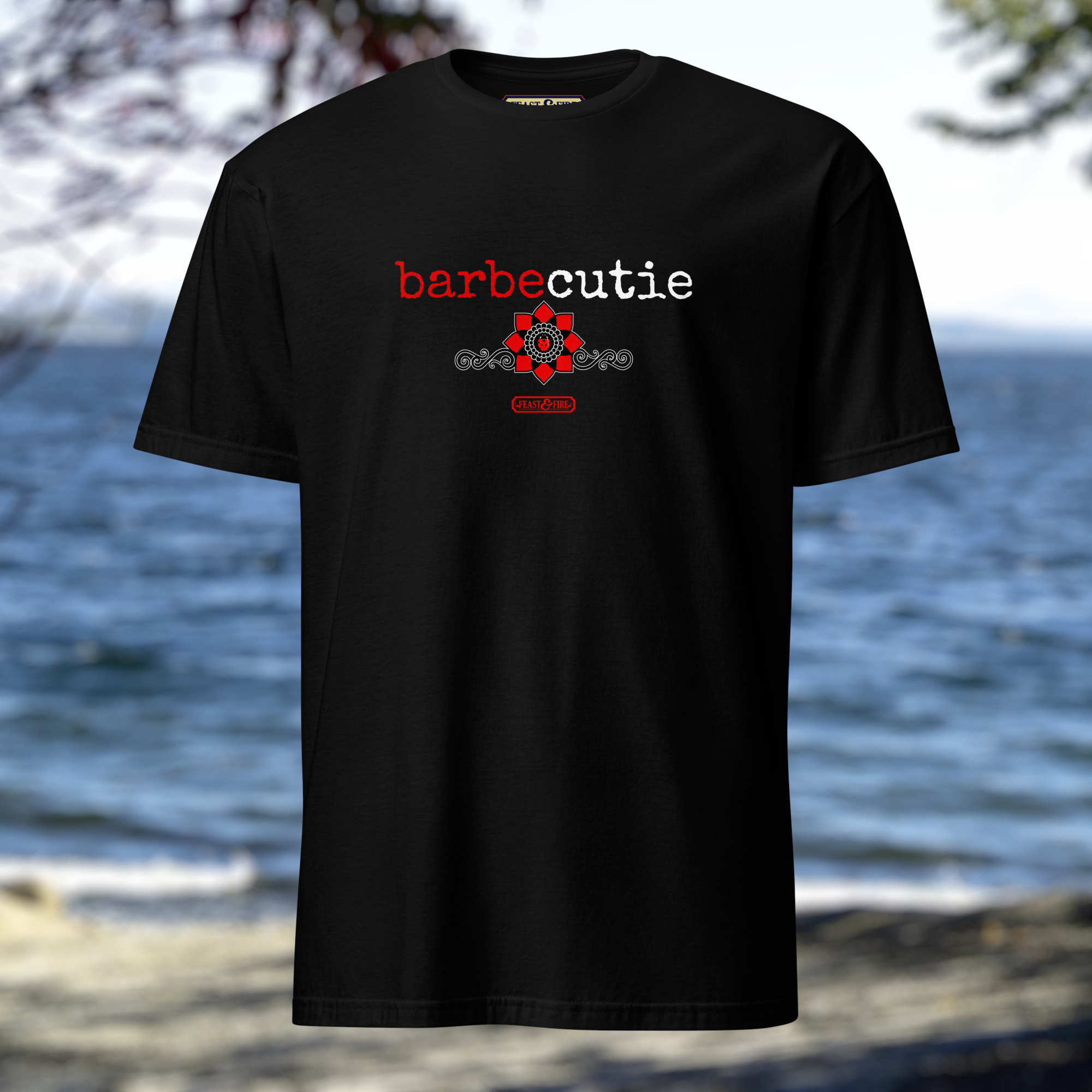 T-Shirt - BARBECUTIE GOTH LADYBUG - WHITE TEXT
