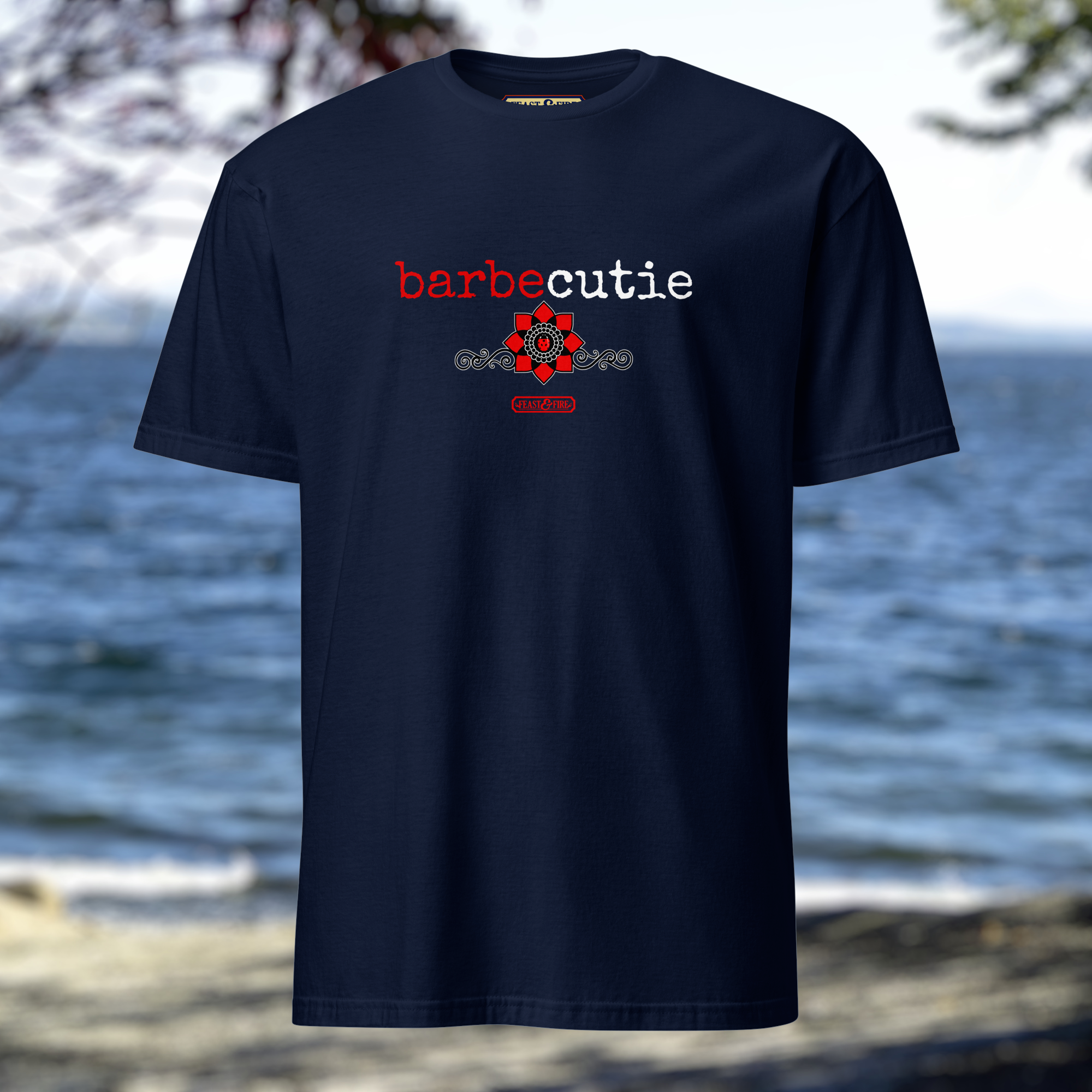 T-Shirt - BARBECUTIE GOTH LADYBUG - WHITE TEXT