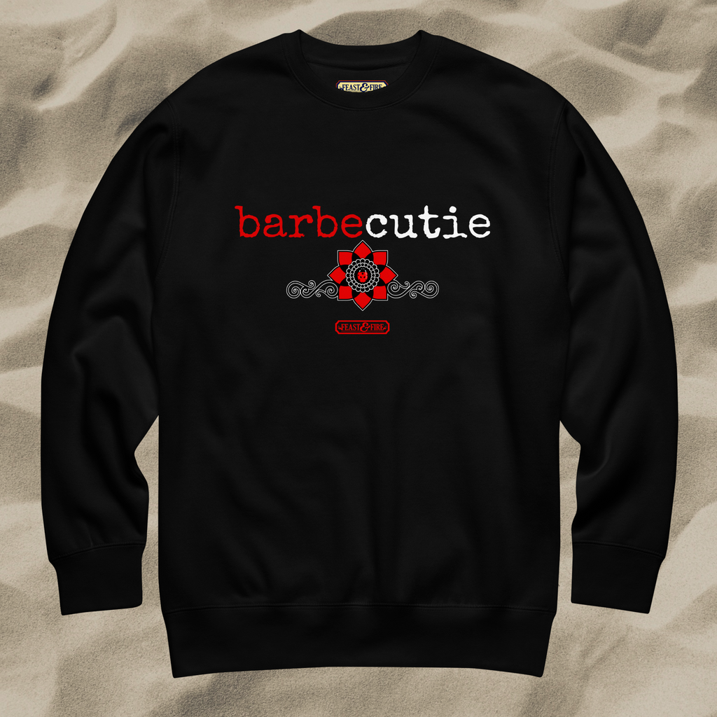 Sweatshirt - BARBECUTIE GOTH LADYBUG - WHITE TEXT