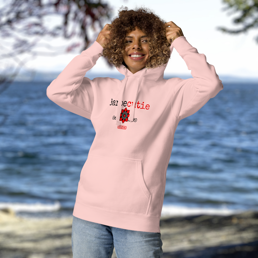 Hoodie - BARBECUTIE GOTH LADYBUG BLACK TEXT