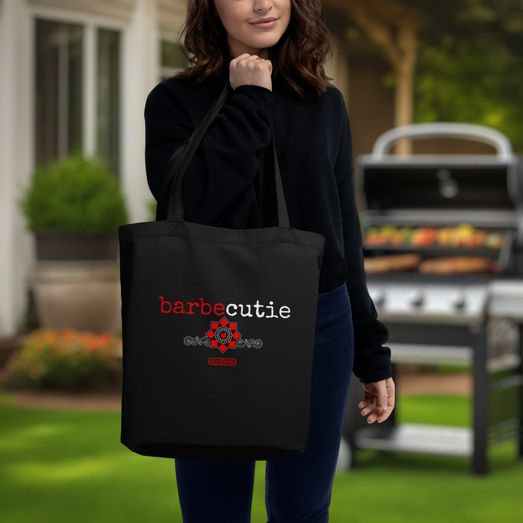 Eco Tote Bag - BARBECUTIE GOTH LADYBUG BLACK