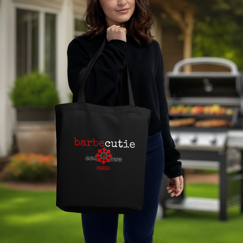 Eco Tote Bag - BARBECUTIE GOTH LADYBUG BLACK