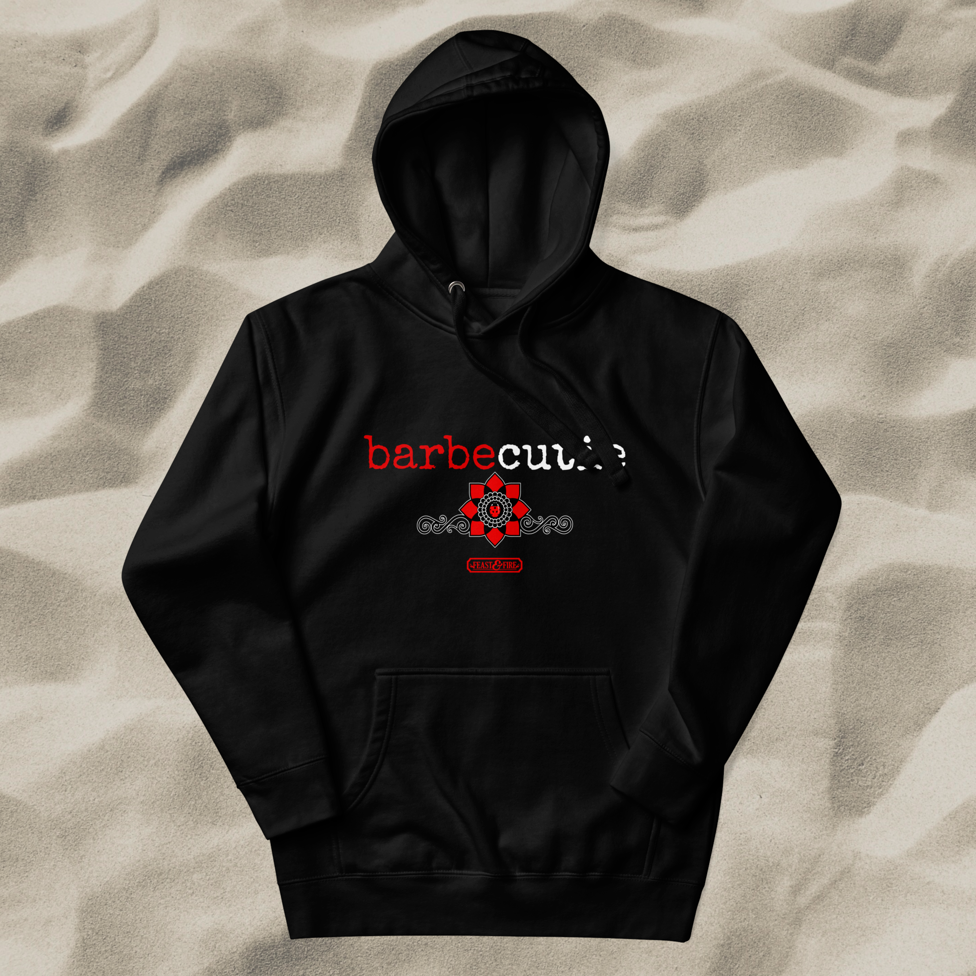 Hoodie - BARBECUTIE GOTH LADYBUG WHITE TEXT