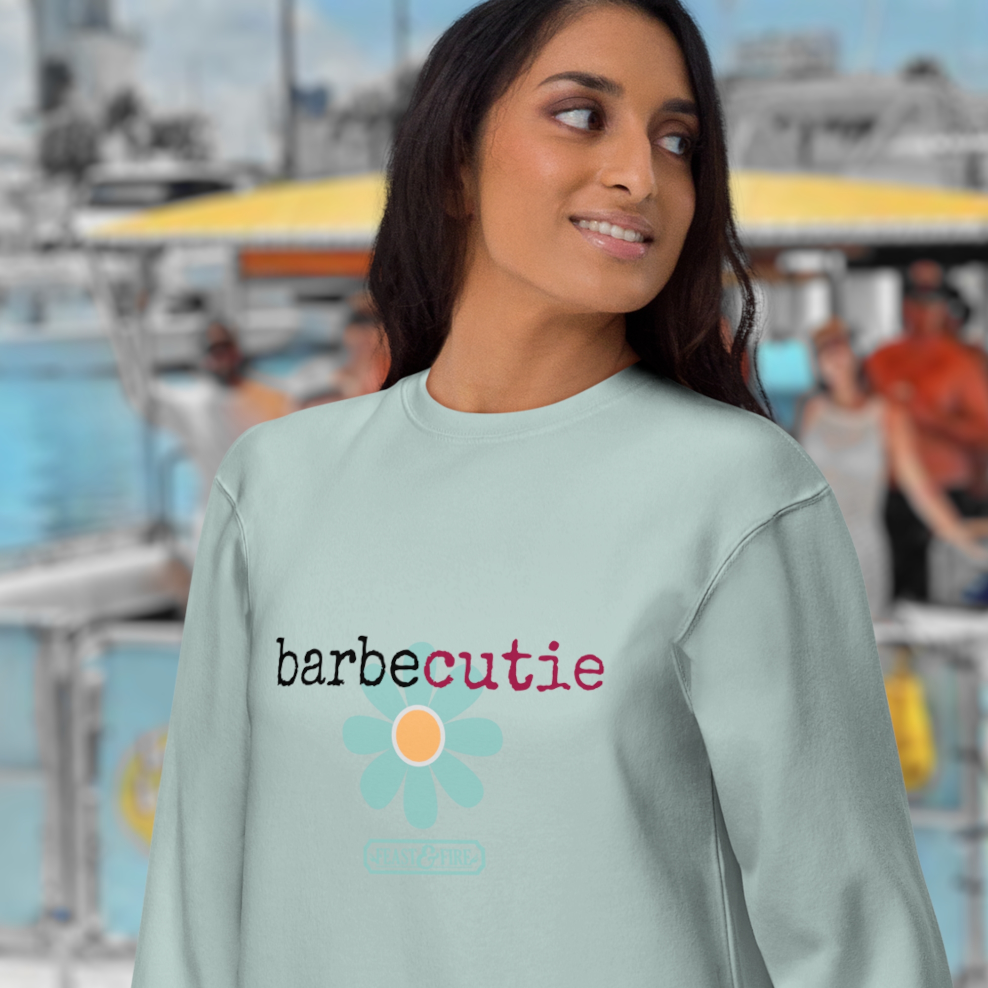 Sweatshirt - BARBECUTIE TURQUOISE