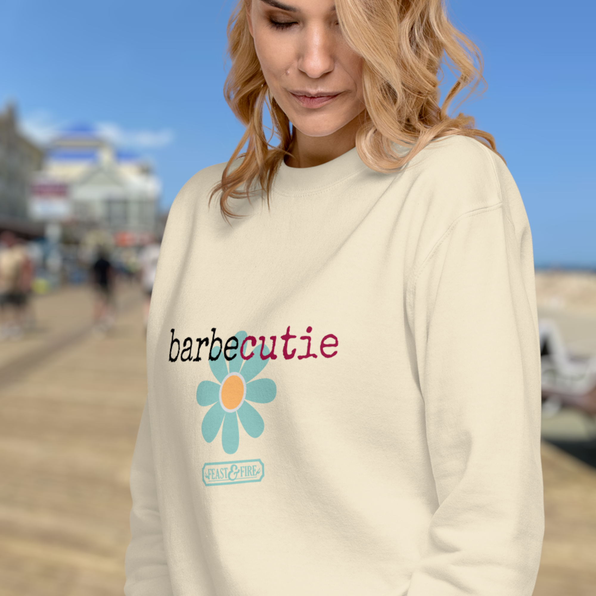 Sweatshirt - BARBECUTIE TURQUOISE