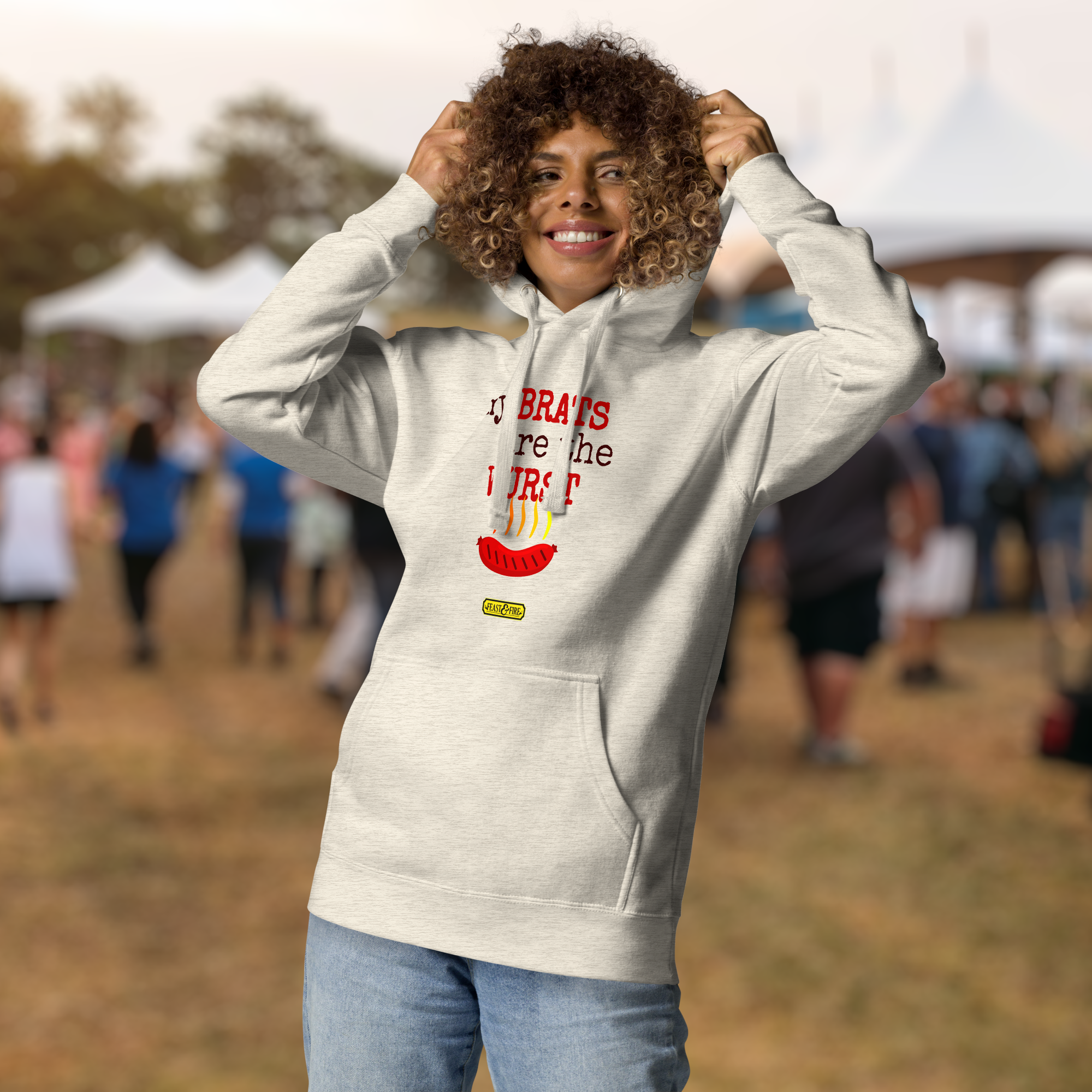 Hoodie - BRATS DK BROWN TEXT