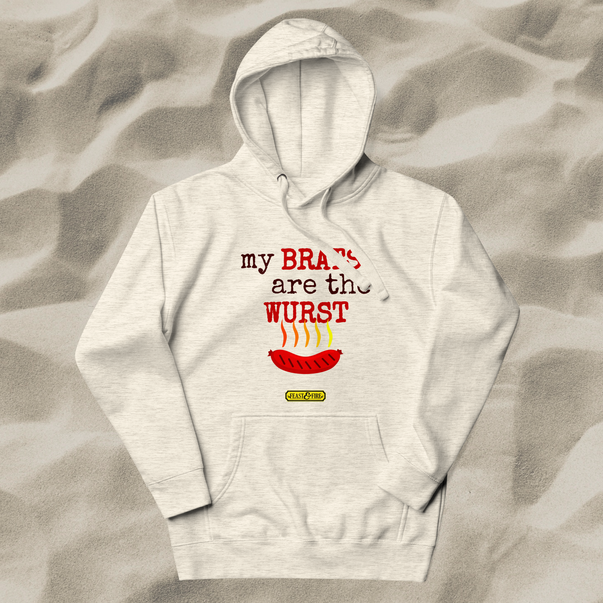 Hoodie - BRATS DK BROWN TEXT