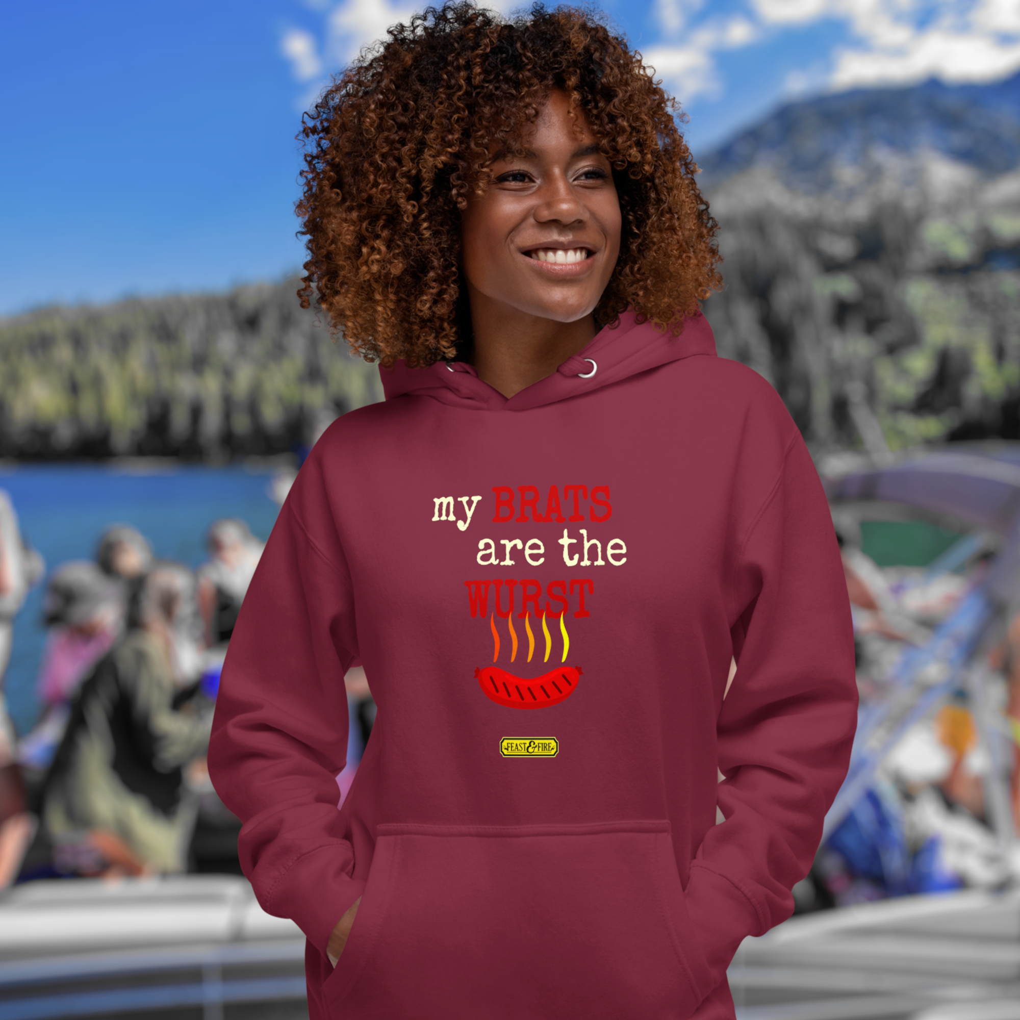 Hoodie - BRATS LIGHT TEXT