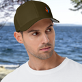Flexfit Structured Twill Cap - SPECIAL EDITION - DOUBLE FLAME - OLIVE - ORANGE OVER BLUE