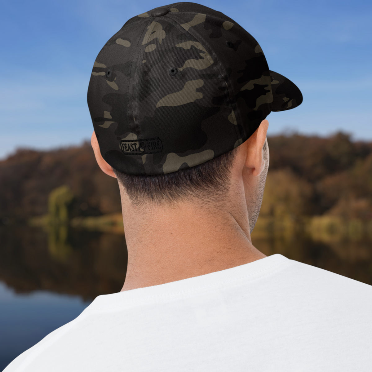 Flexfit Structured Twill Cap - SPECIAL EDITION - GHOST LOGO - BLACK CAMO