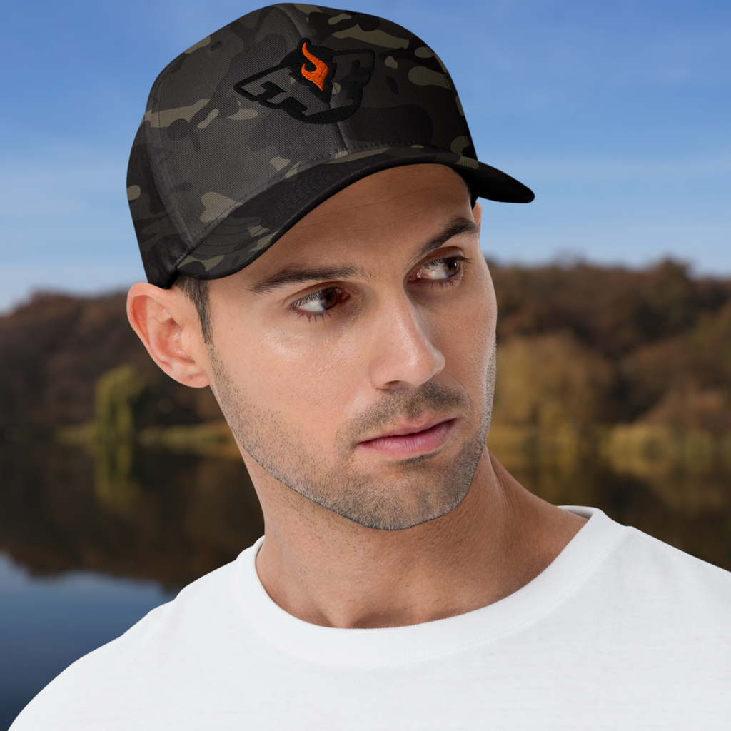 Flexfit Structured Twill Cap - SPECIAL EDITION - GHOST LOGO - BLACK CAMO