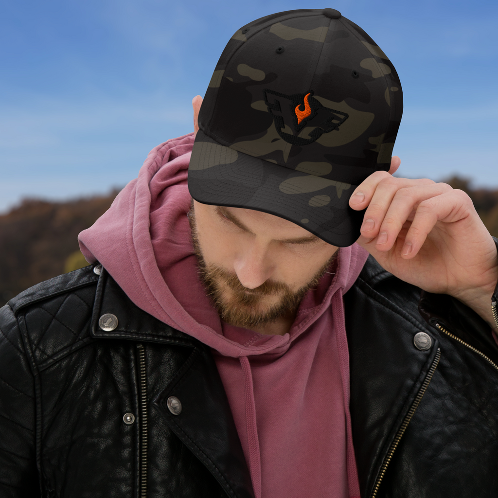 Flexfit Structured Twill Cap - SPECIAL EDITION - GHOST LOGO - BLACK CAMO
