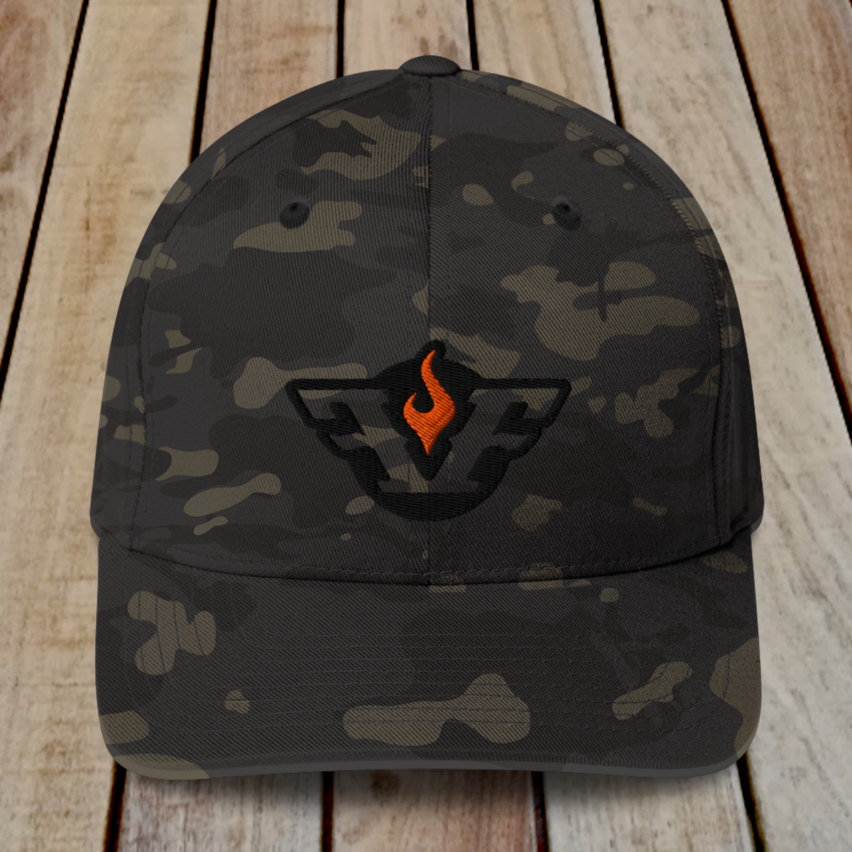 Flexfit Structured Twill Cap - SPECIAL EDITION - GHOST LOGO - BLACK CAMO