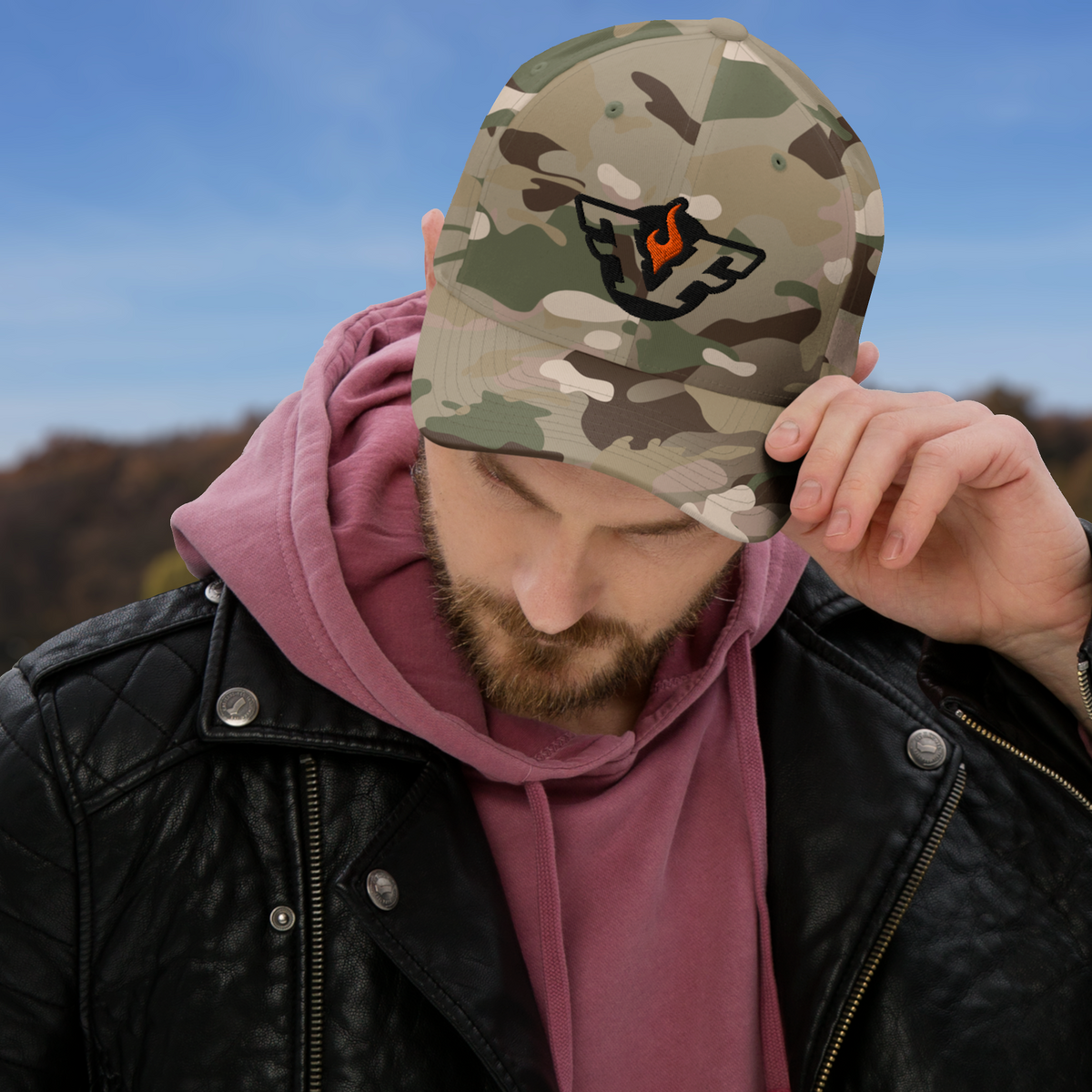 Flexfit Structured Twill Cap - SPECIAL EDITION - GHOST LOGO - GREEN CAMO