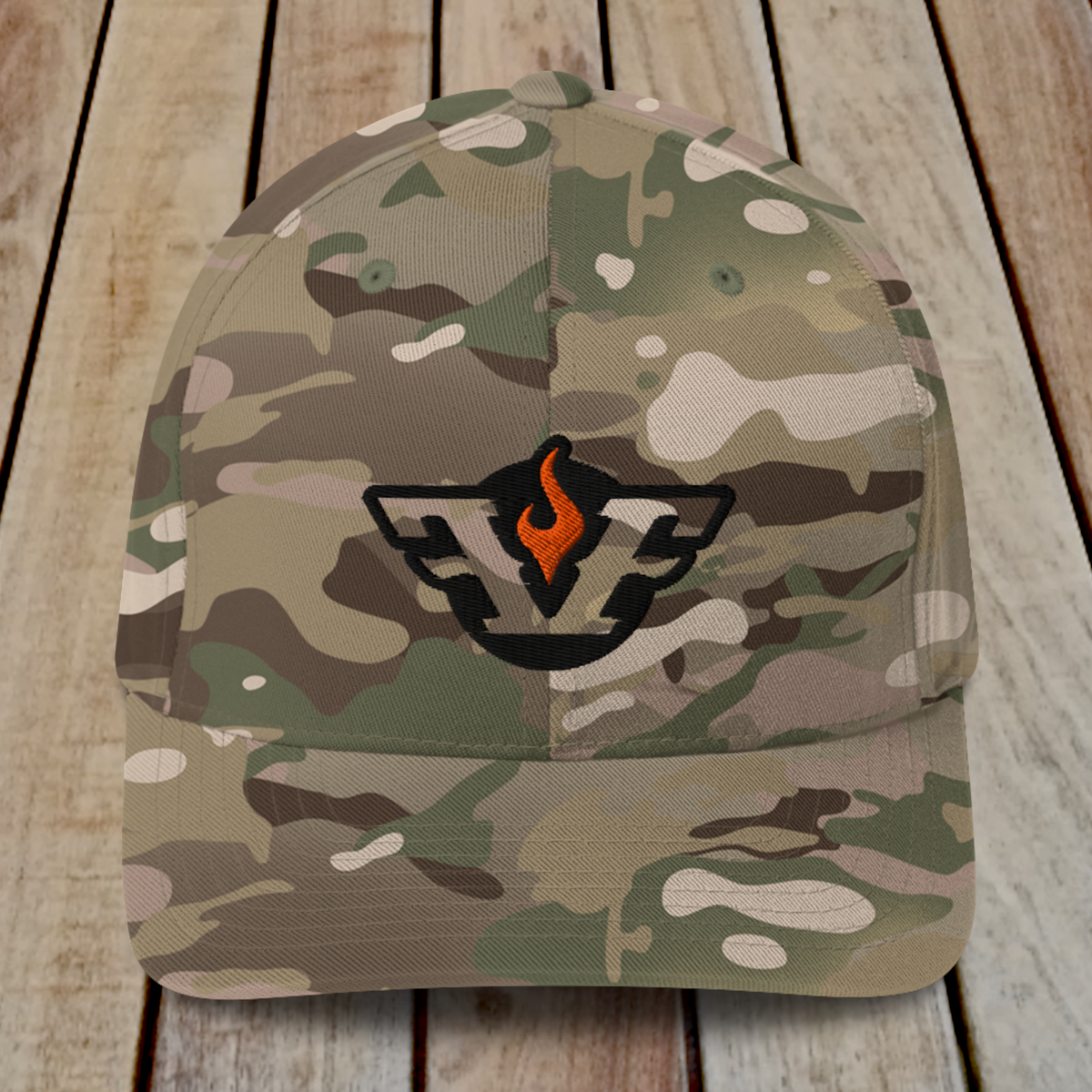 Flexfit Structured Twill Cap - SPECIAL EDITION - GHOST LOGO - GREEN CAMO
