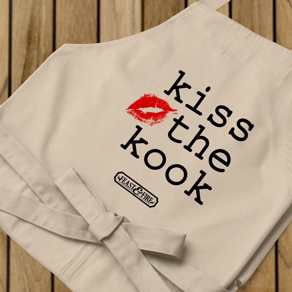 Apron - KISS THE KOOK - BLACK TEXT