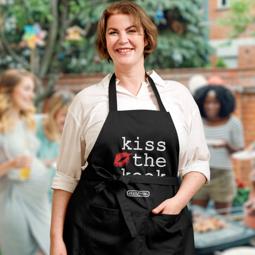 Apron - KISS THE KOOK - WHITE TEXT