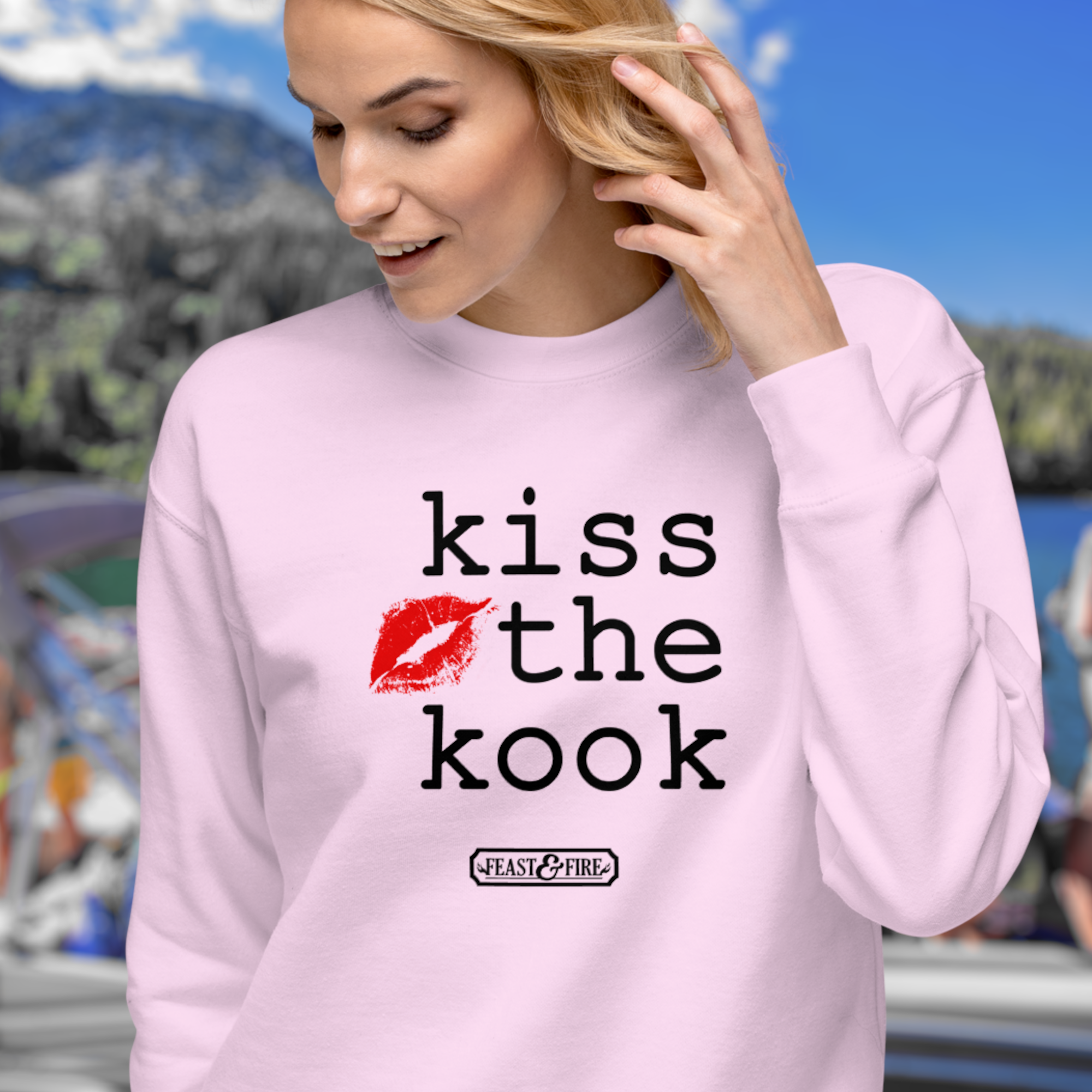 Sweatshirt - KISS THE KOOK - BLACK TEXT