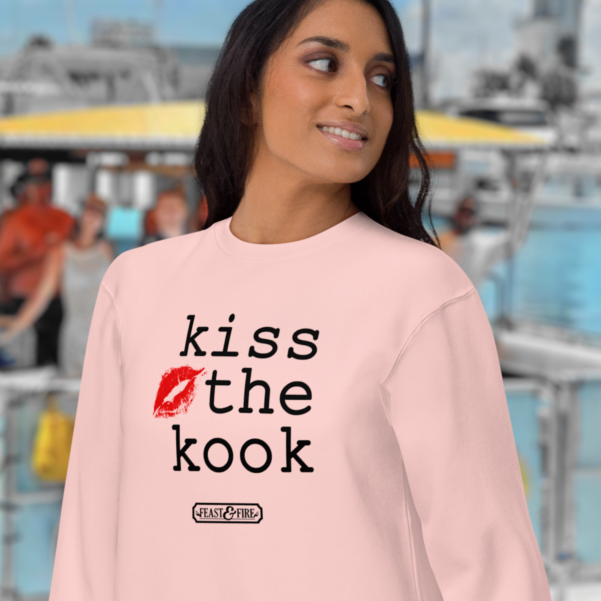 Sweatshirt - KISS THE KOOK - BLACK TEXT