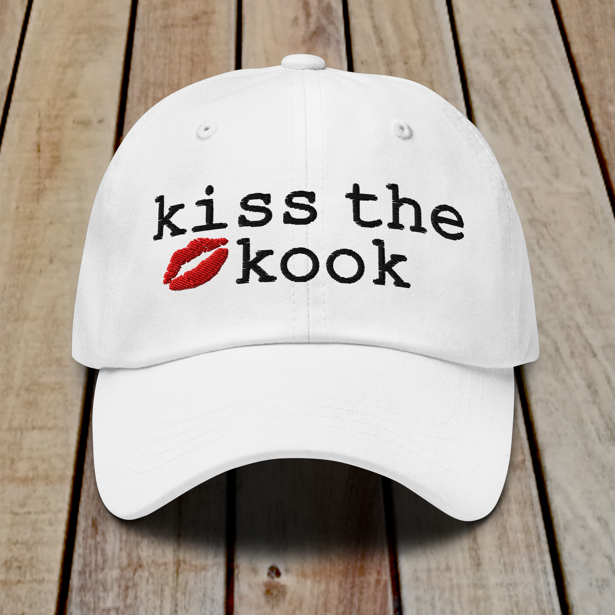 The Dad Hat - KISS THE KOOK - BLACK TEXT