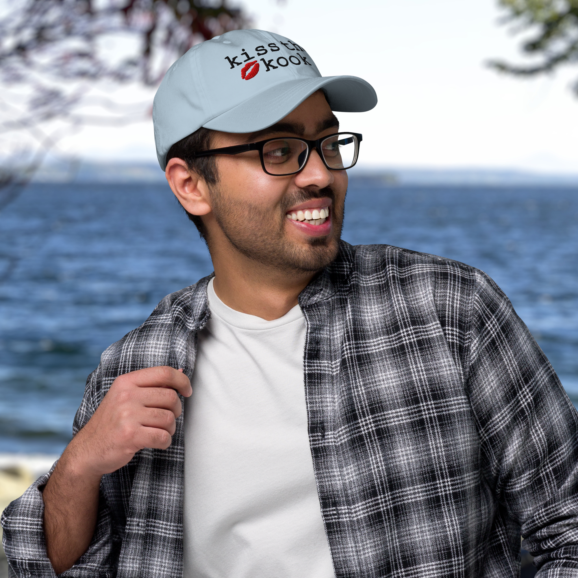 The Dad Hat - KISS THE KOOK - BLACK TEXT