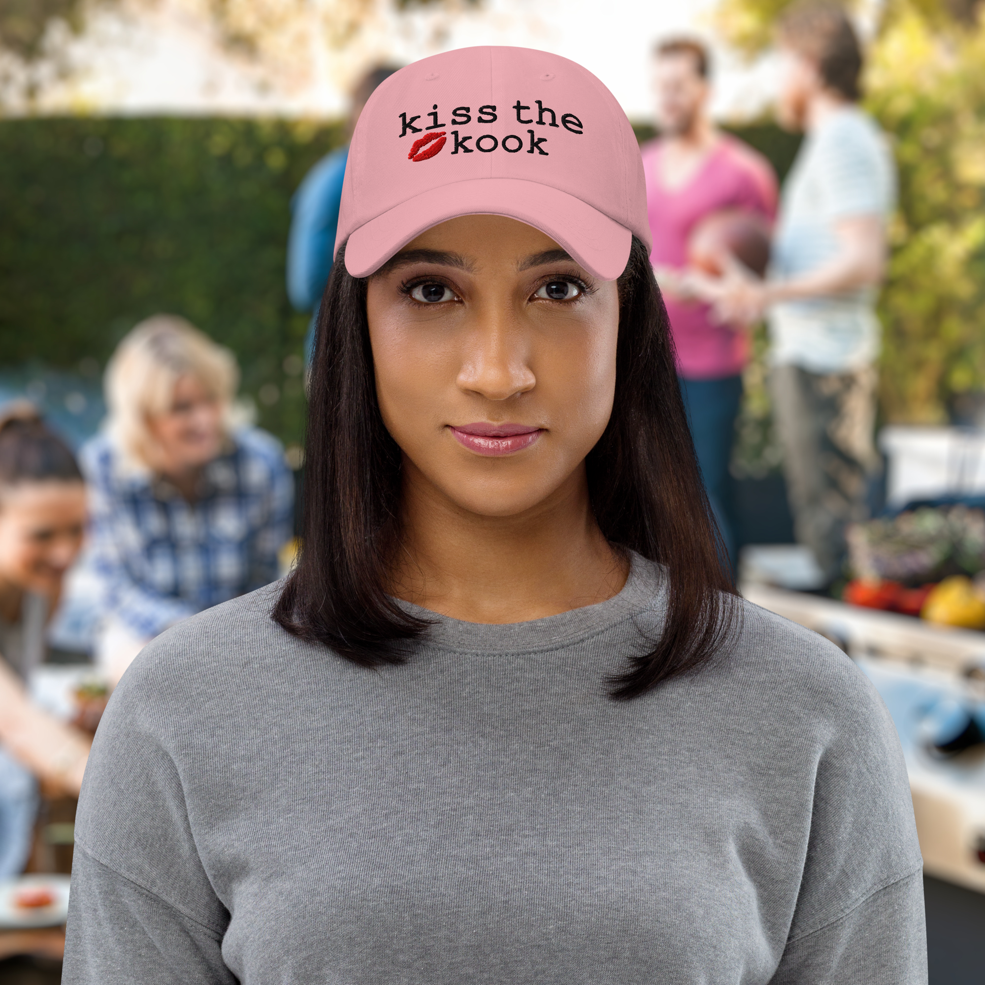 The Dad Hat - KISS THE KOOK - BLACK TEXT