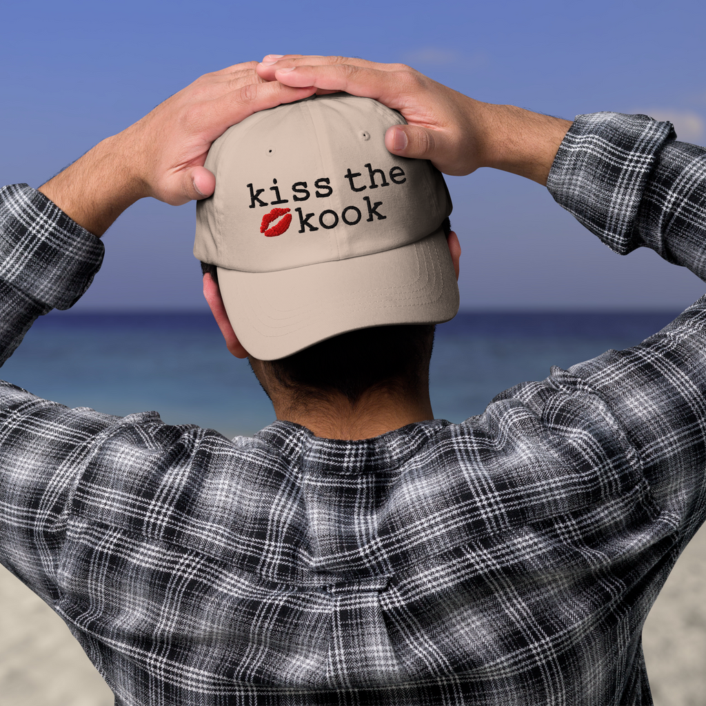 The Dad Hat - KISS THE KOOK - BLACK TEXT