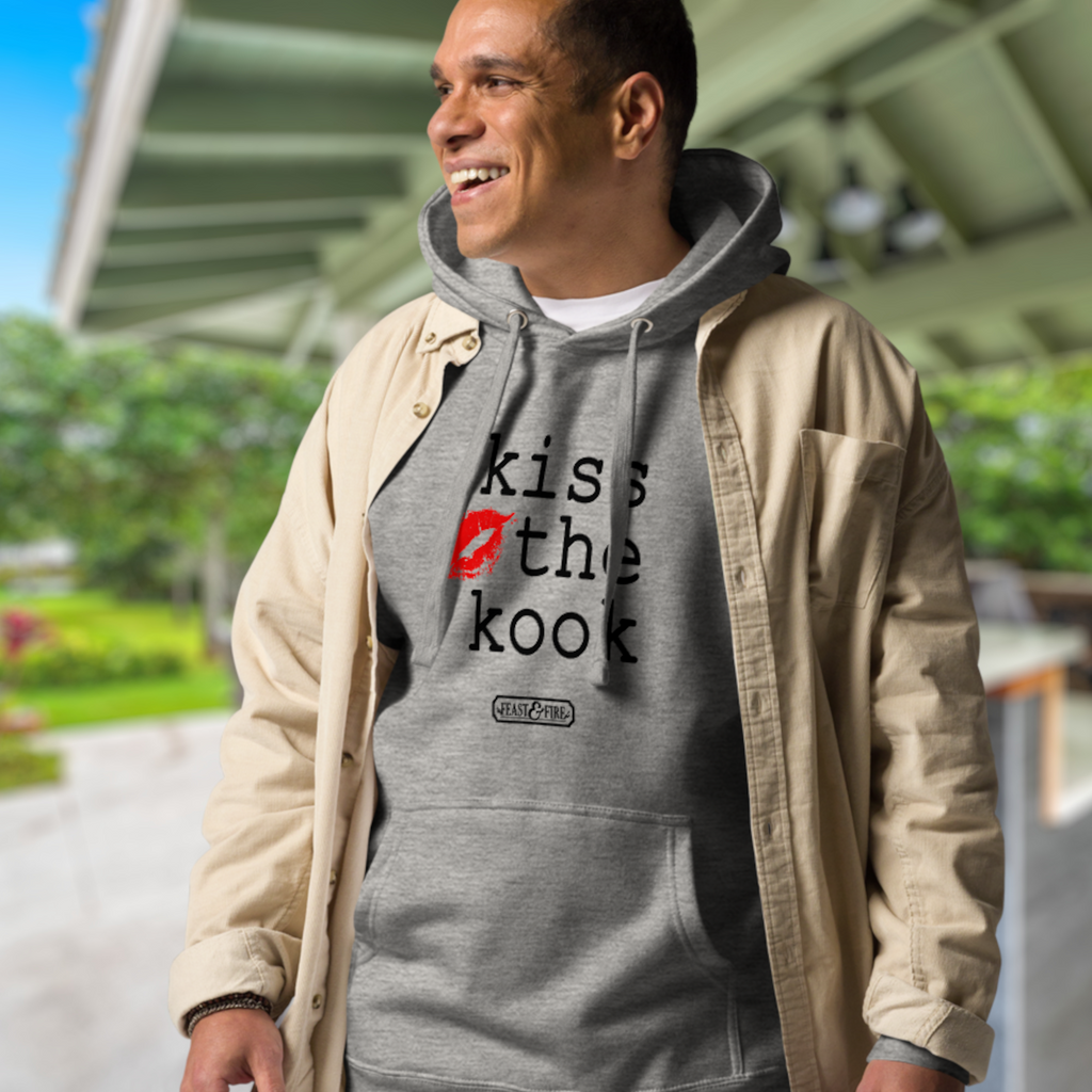 Hoodie - KISS THE KOOK BLACK TEXT