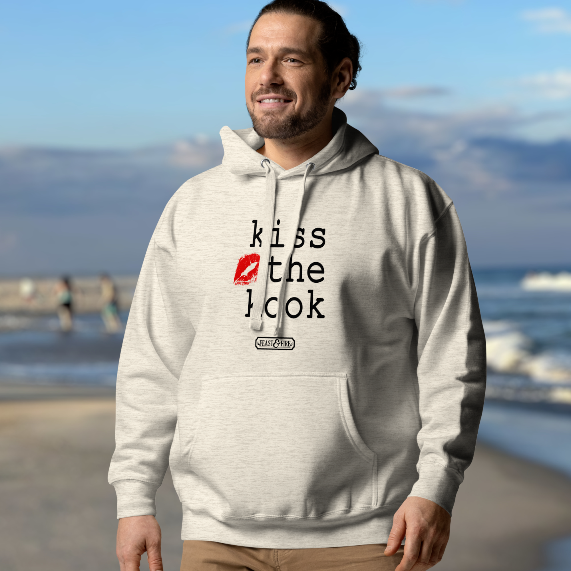 Hoodie - KISS THE KOOK BLACK TEXT