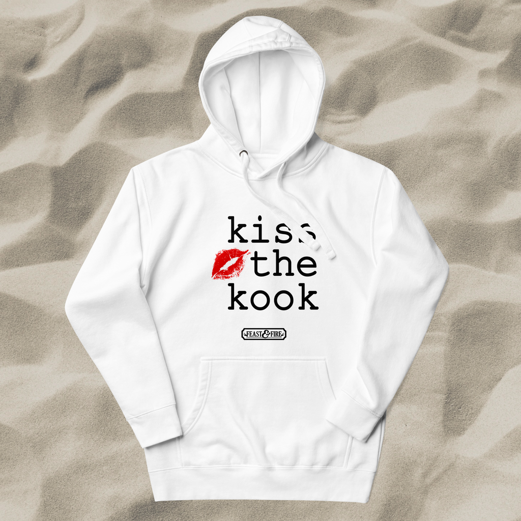 Hoodie - KISS THE KOOK BLACK TEXT
