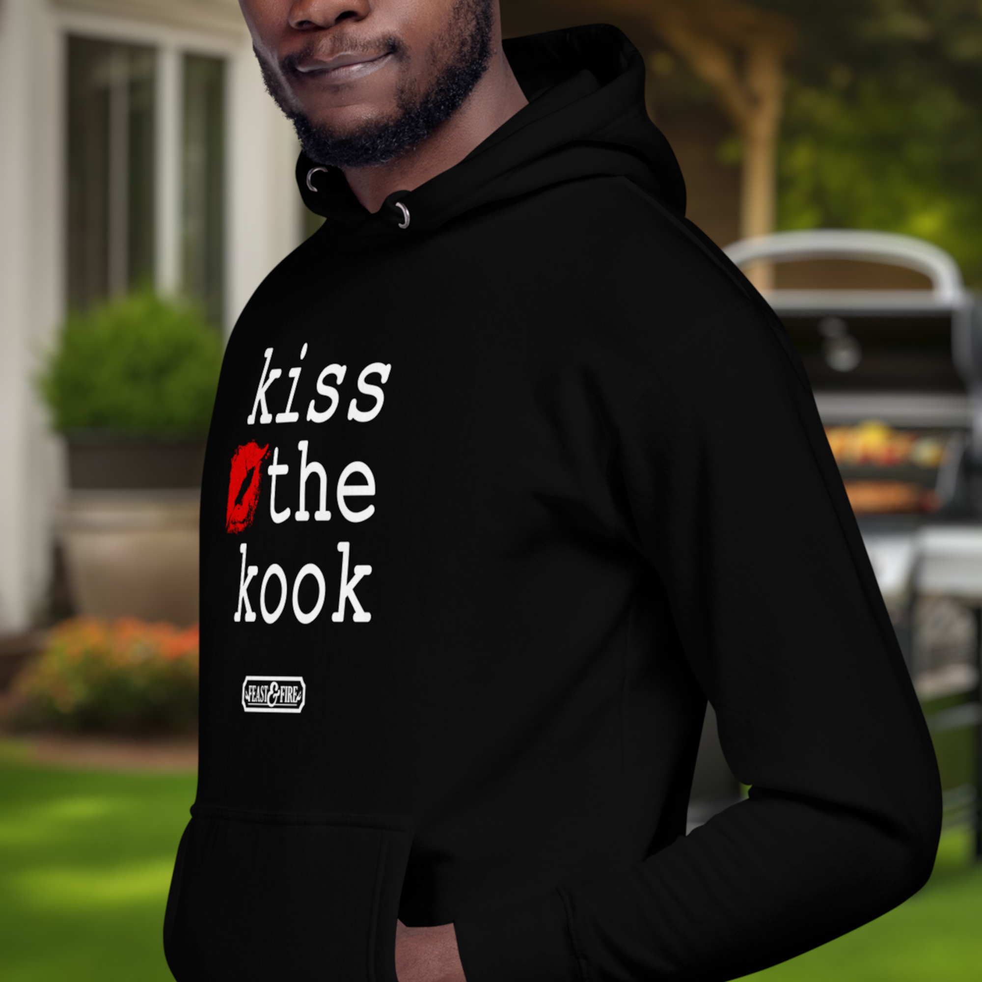 Hoodie - KISS THE KOOK WHITE TEXT
