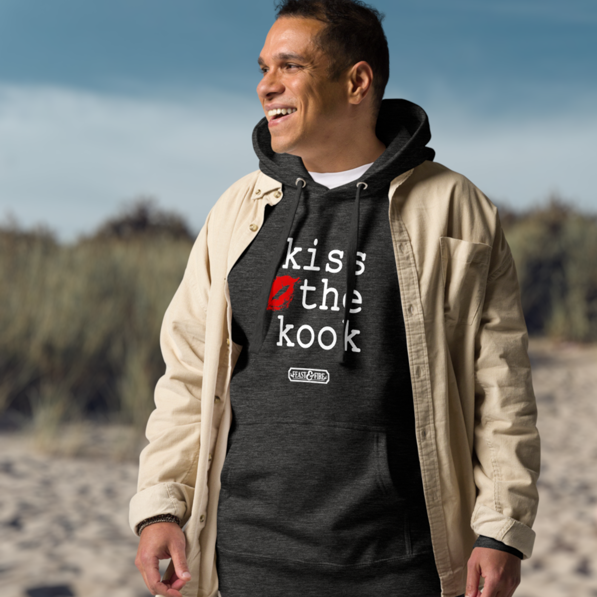 Hoodie - KISS THE KOOK WHITE TEXT