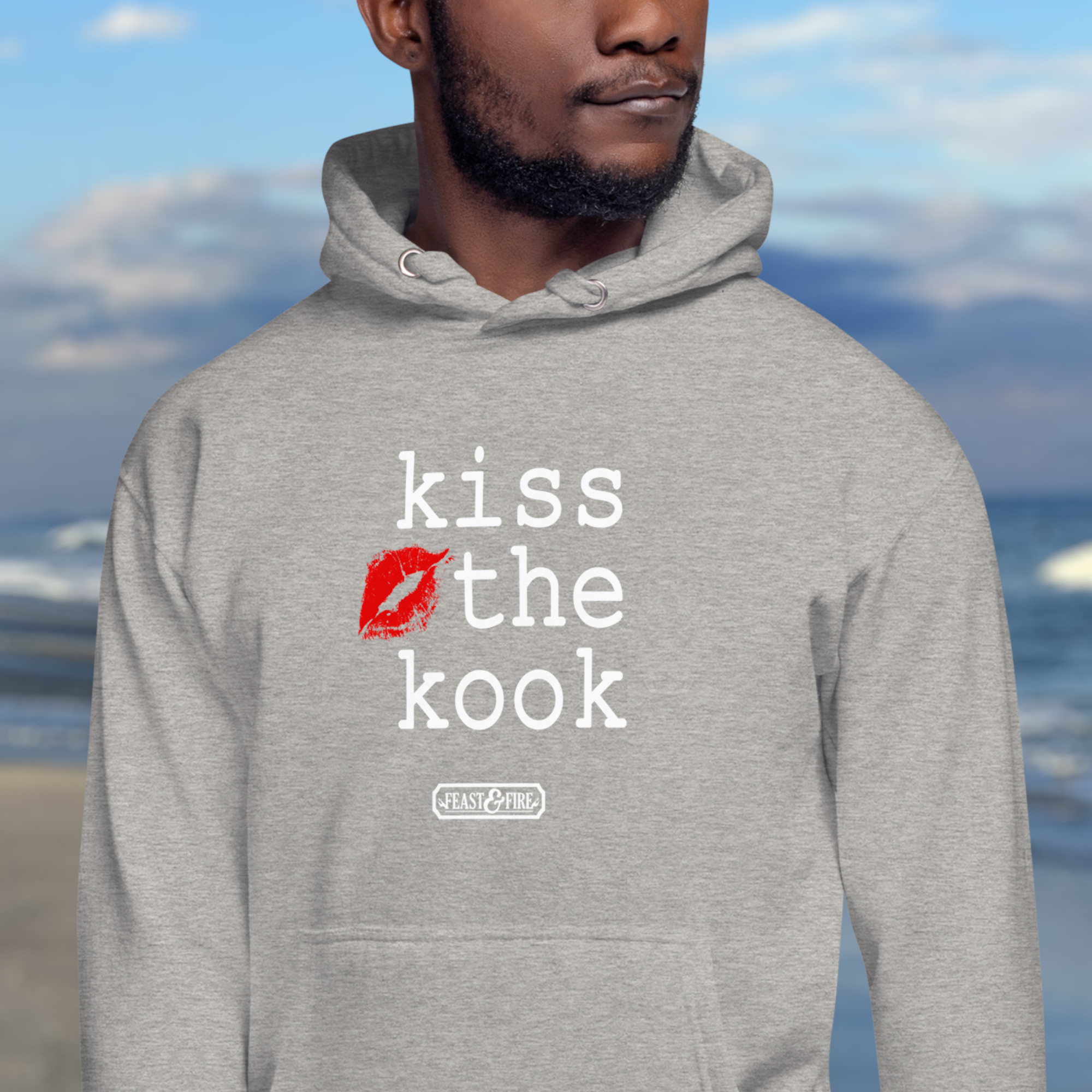 Hoodie - KISS THE KOOK WHITE TEXT