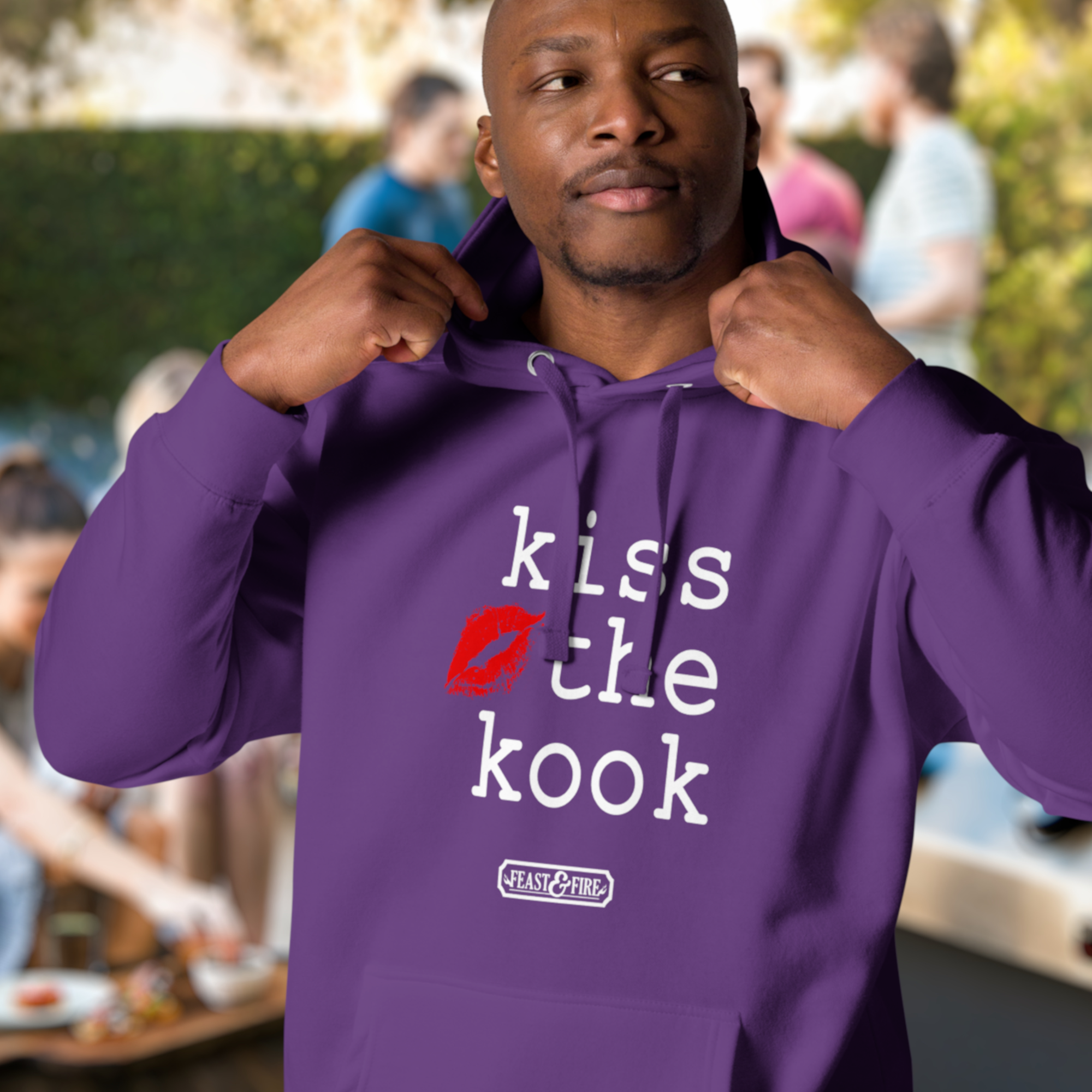 Hoodie - KISS THE KOOK WHITE TEXT