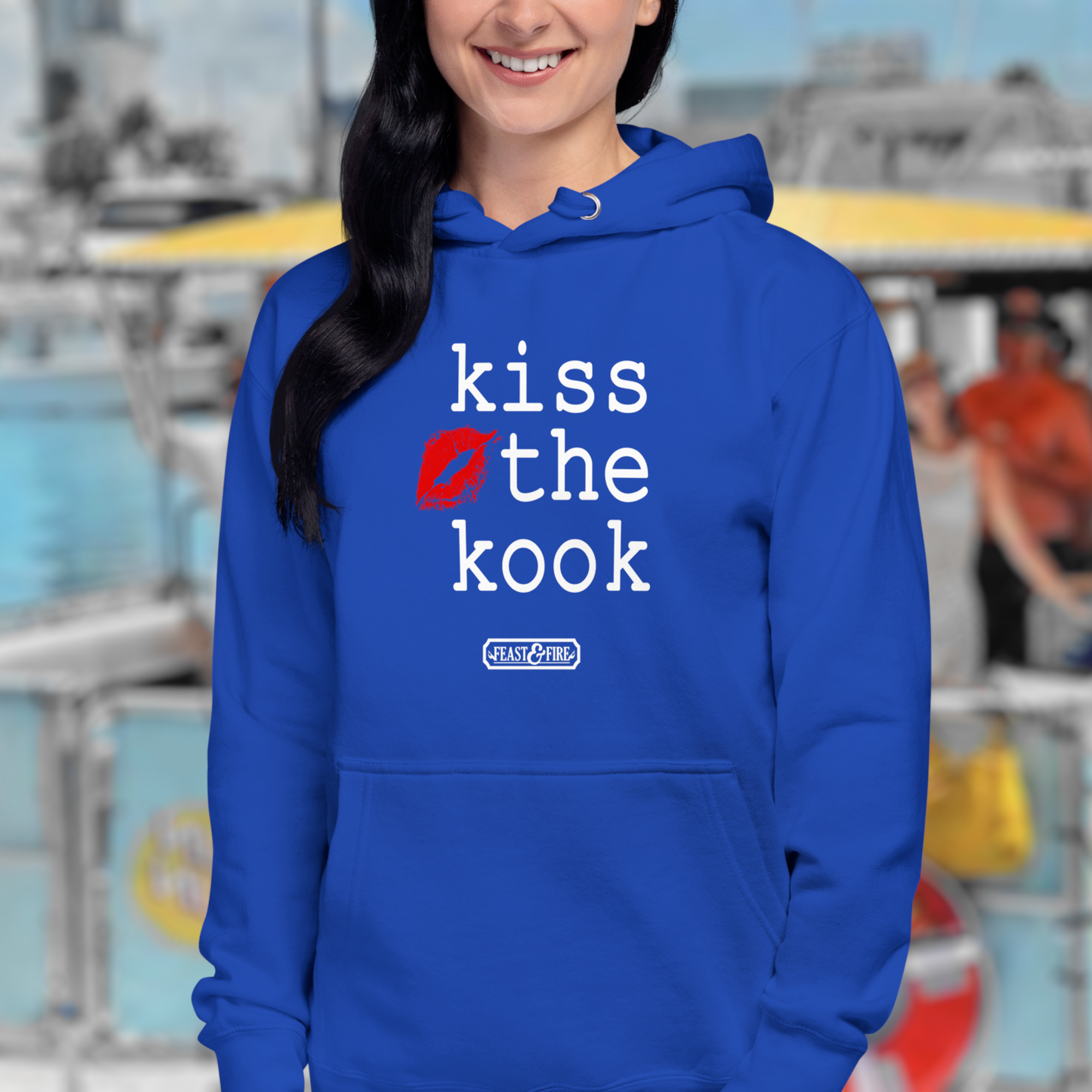 Hoodie - KISS THE KOOK WHITE TEXT