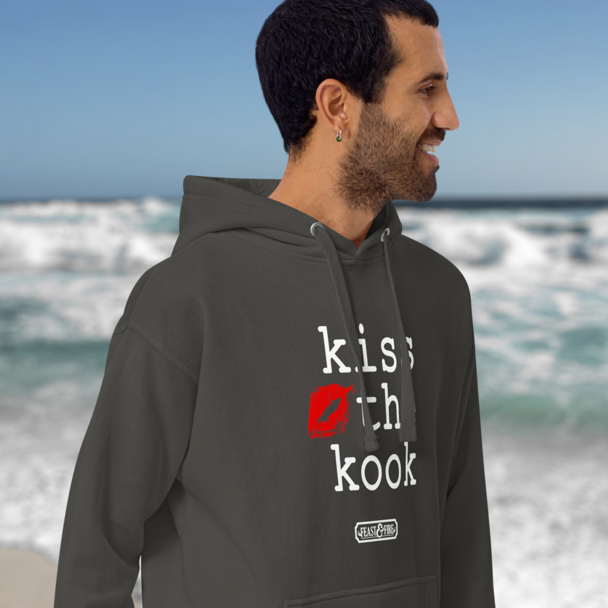 Hoodie - KISS THE KOOK WHITE TEXT