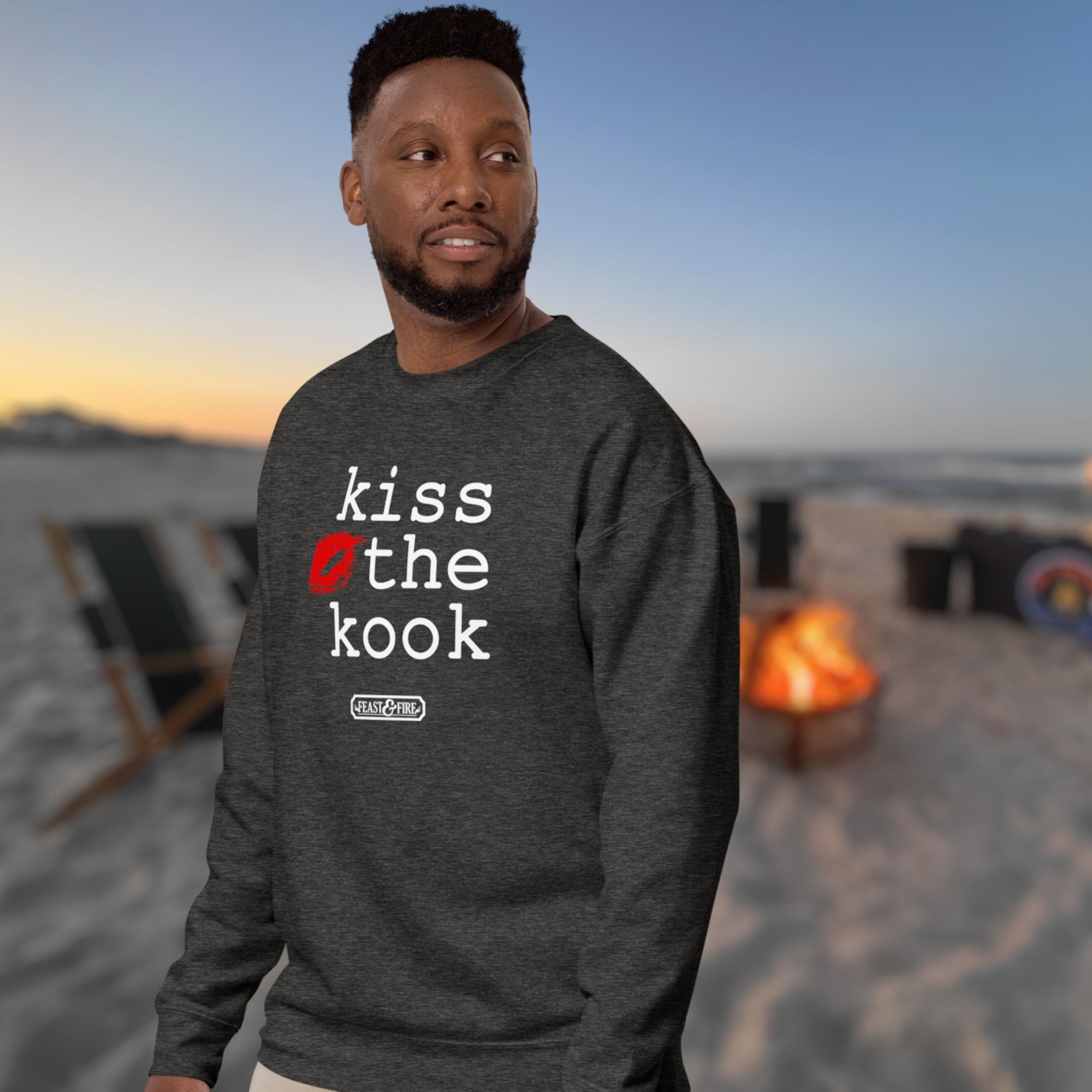 Sweatshirt - KISS THE KOOK - WHITE TEXT
