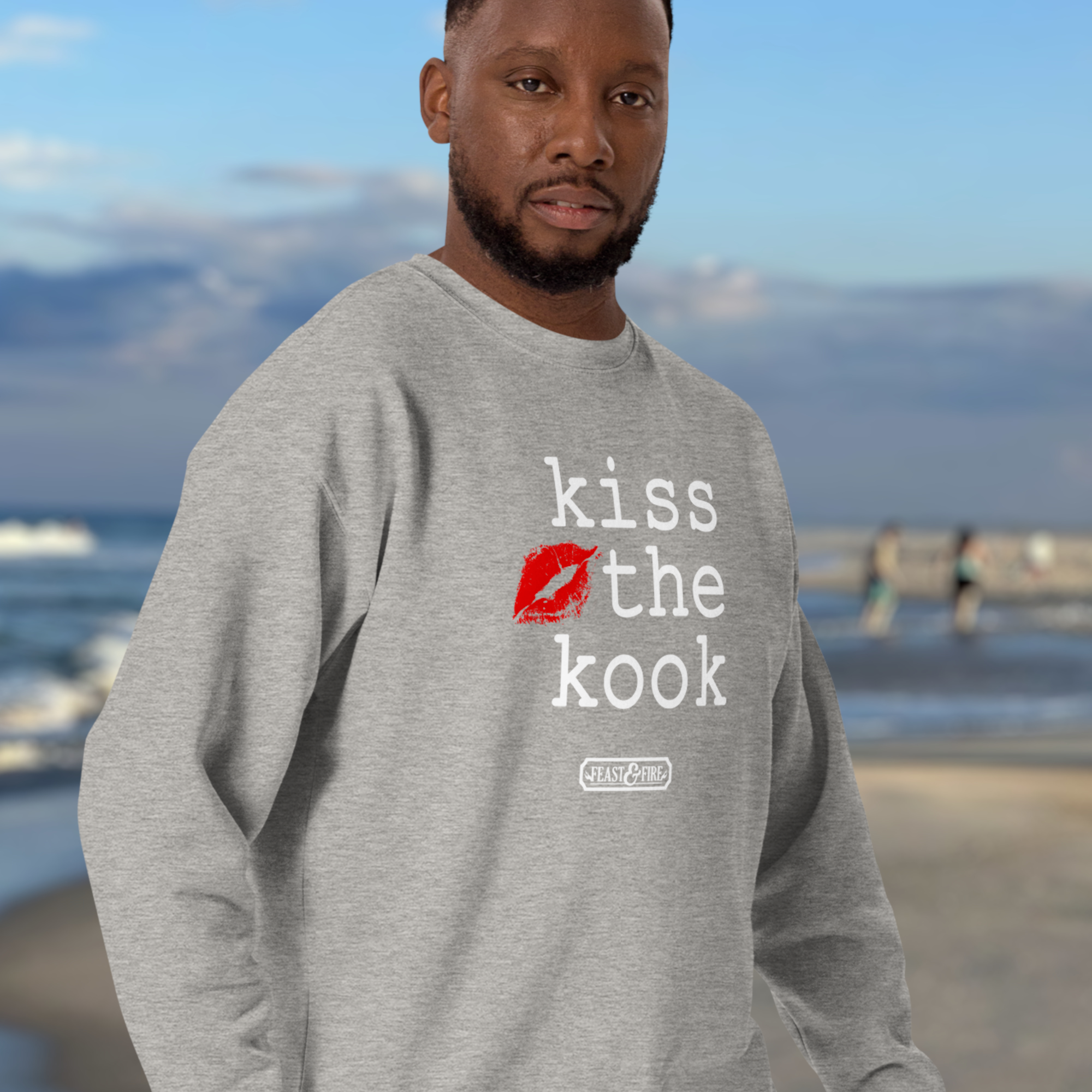 Sweatshirt - KISS THE KOOK - WHITE TEXT