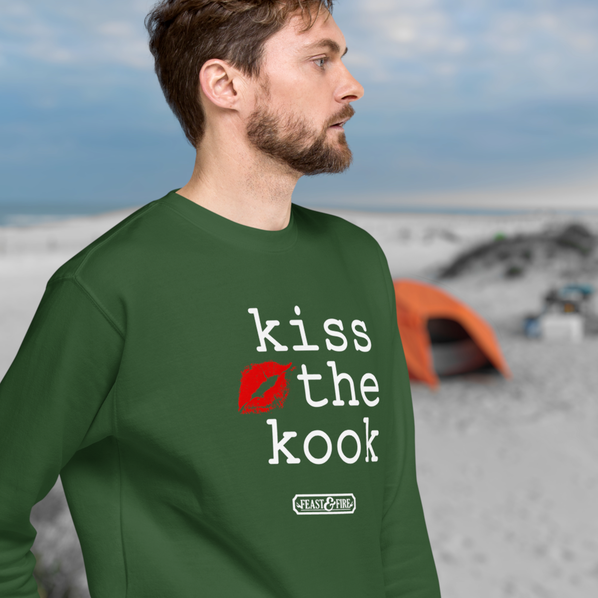 Sweatshirt - KISS THE KOOK - WHITE TEXT