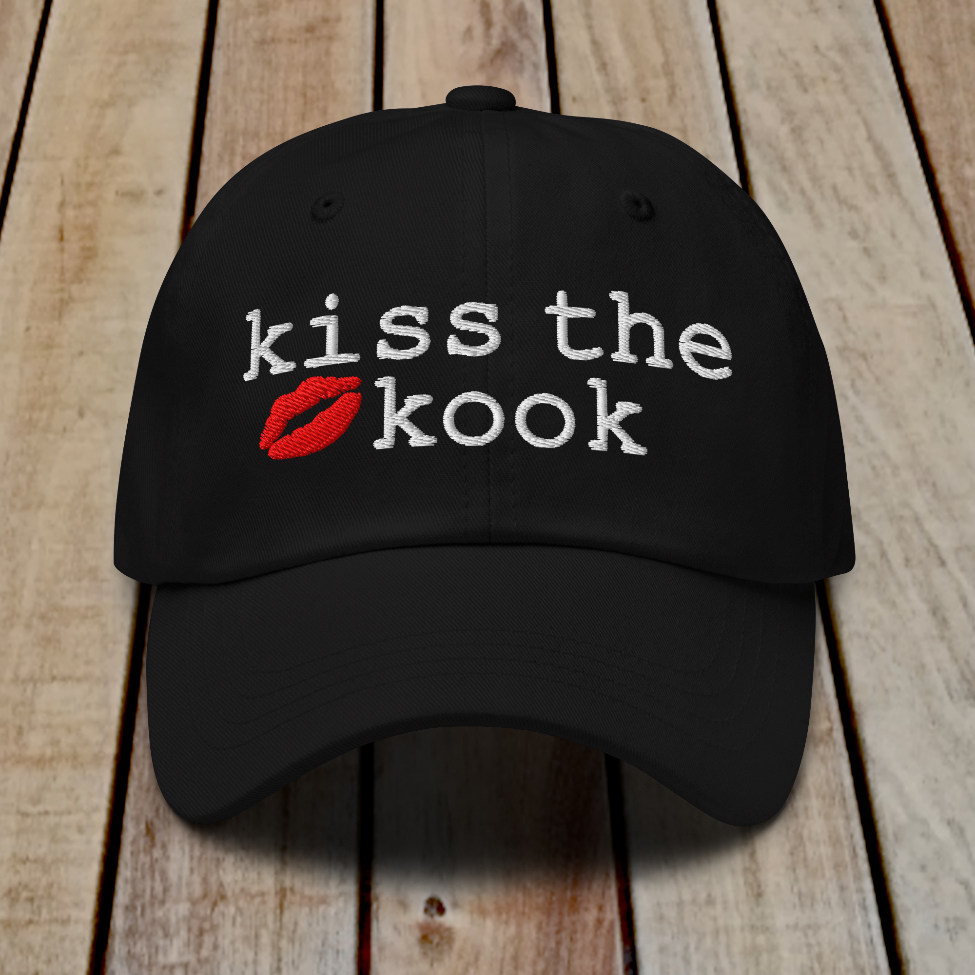 The Dad Hat - KISS THE KOOK - WHITE TEXT
