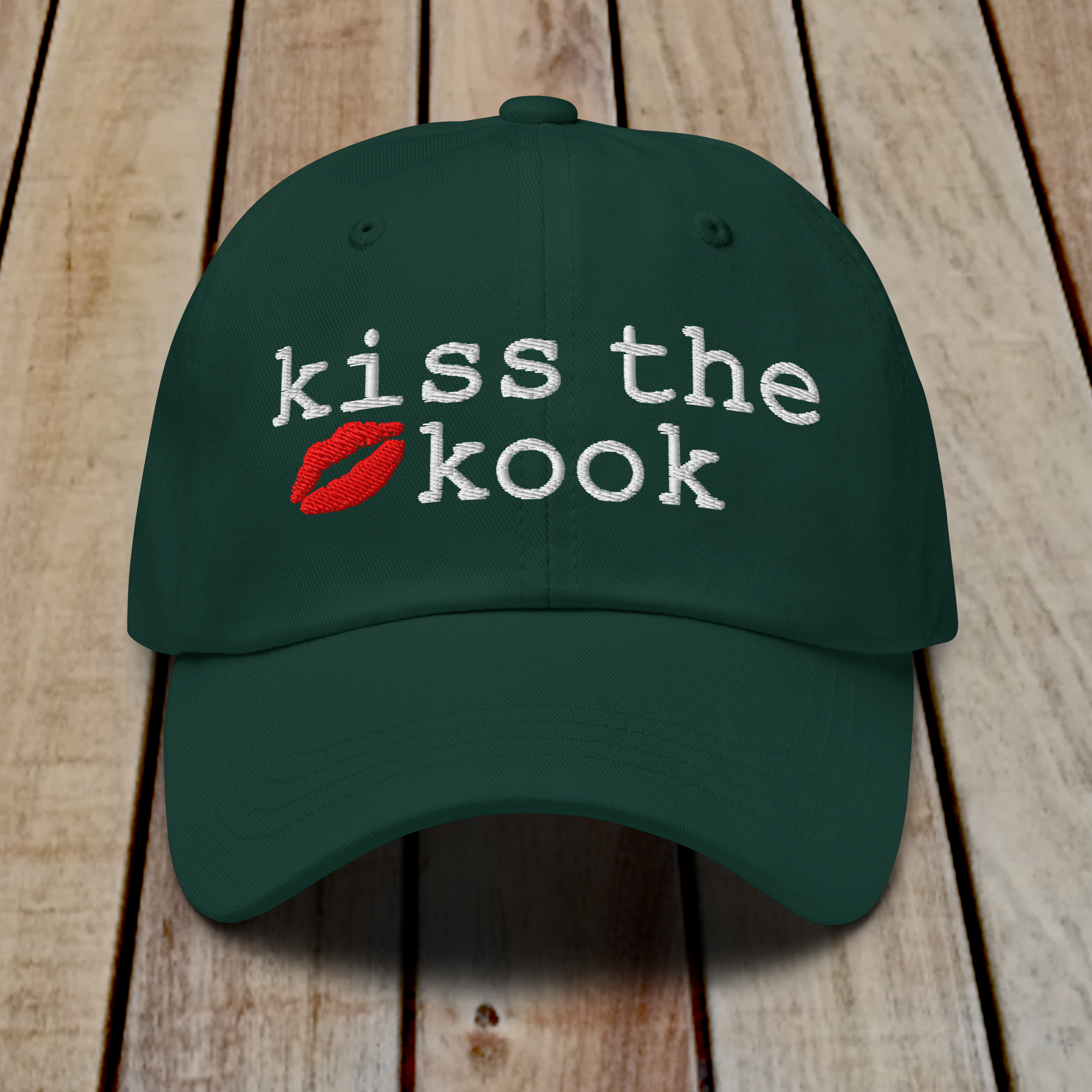 The Dad Hat - KISS THE KOOK - WHITE TEXT