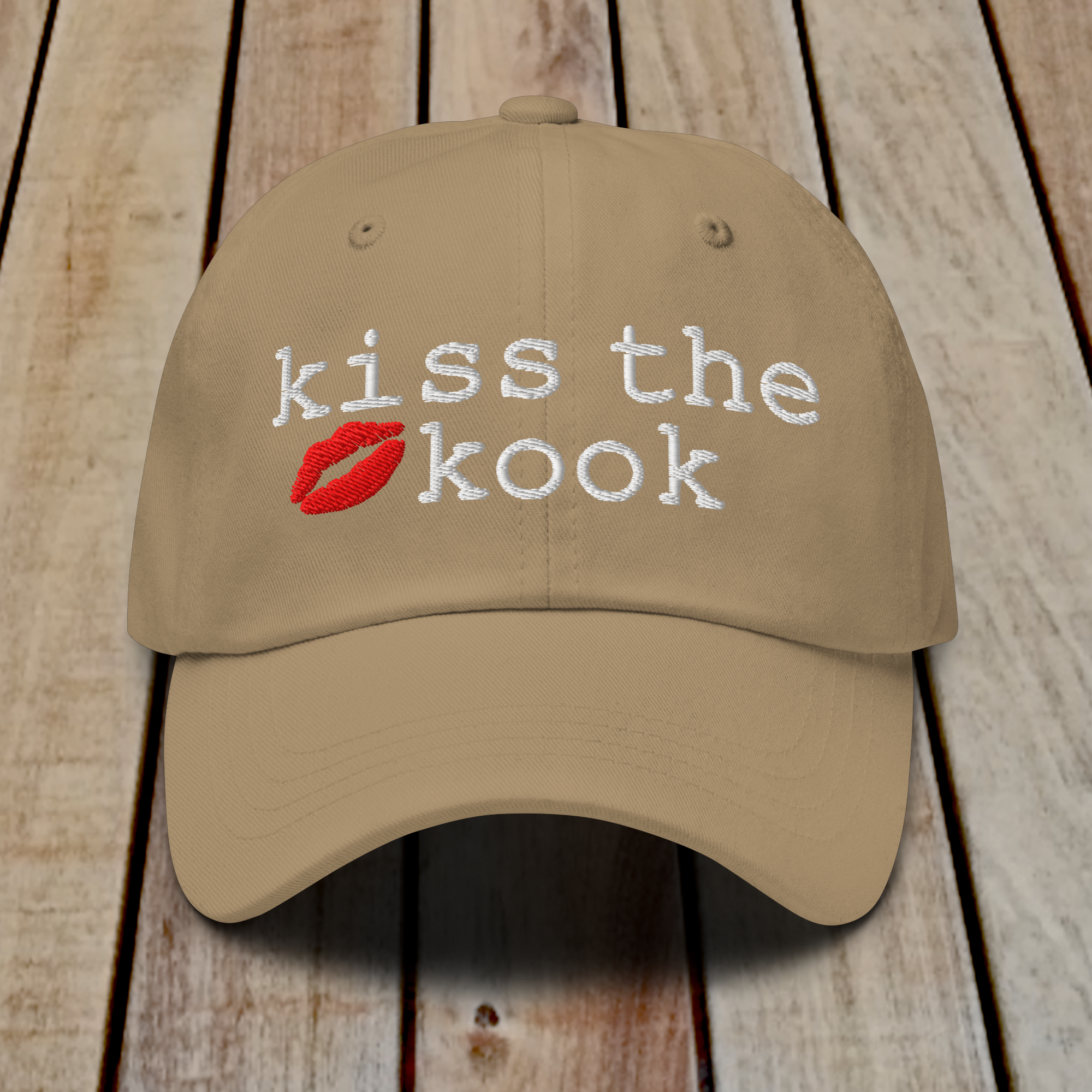 The Dad Hat - KISS THE KOOK - WHITE TEXT