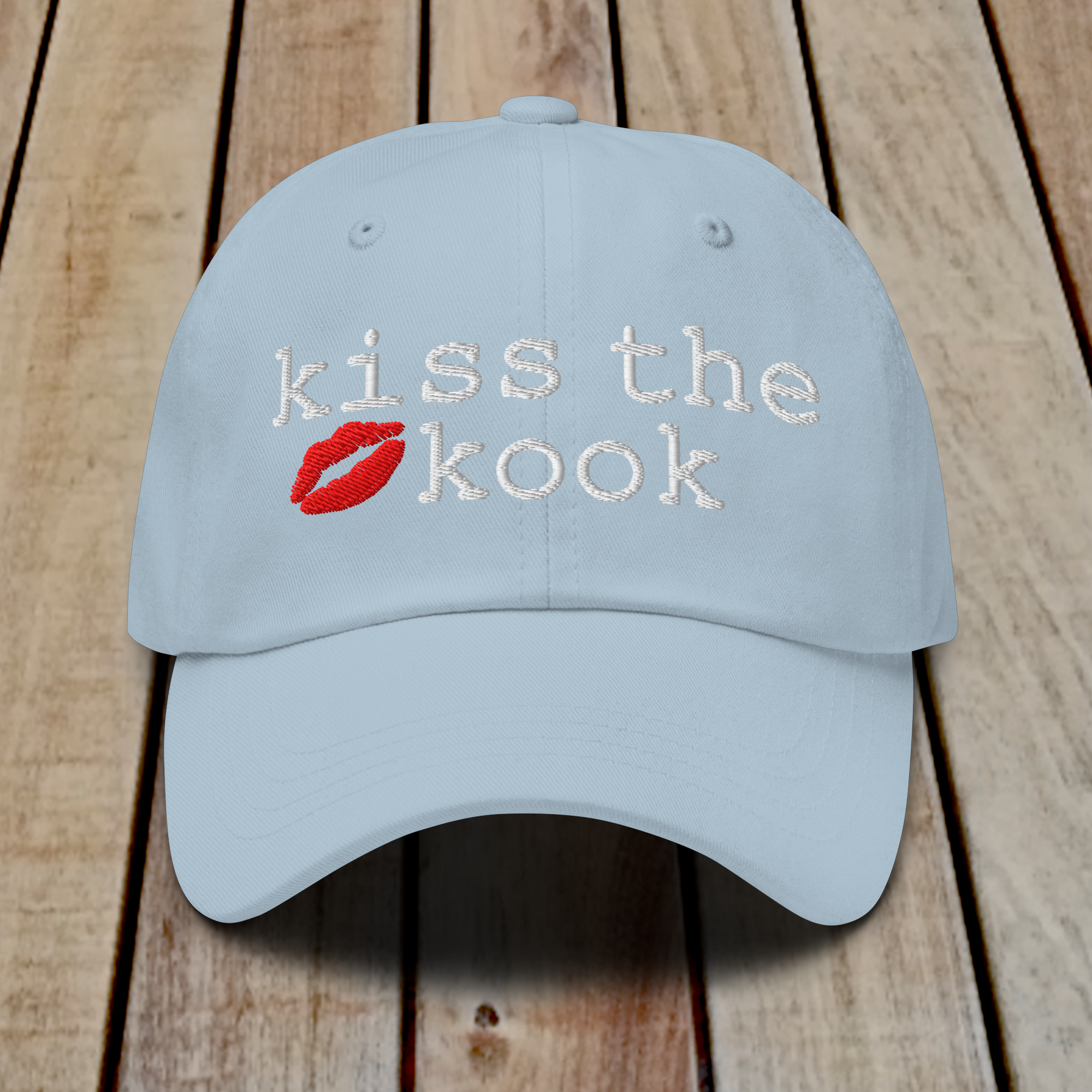 The Dad Hat - KISS THE KOOK - WHITE TEXT