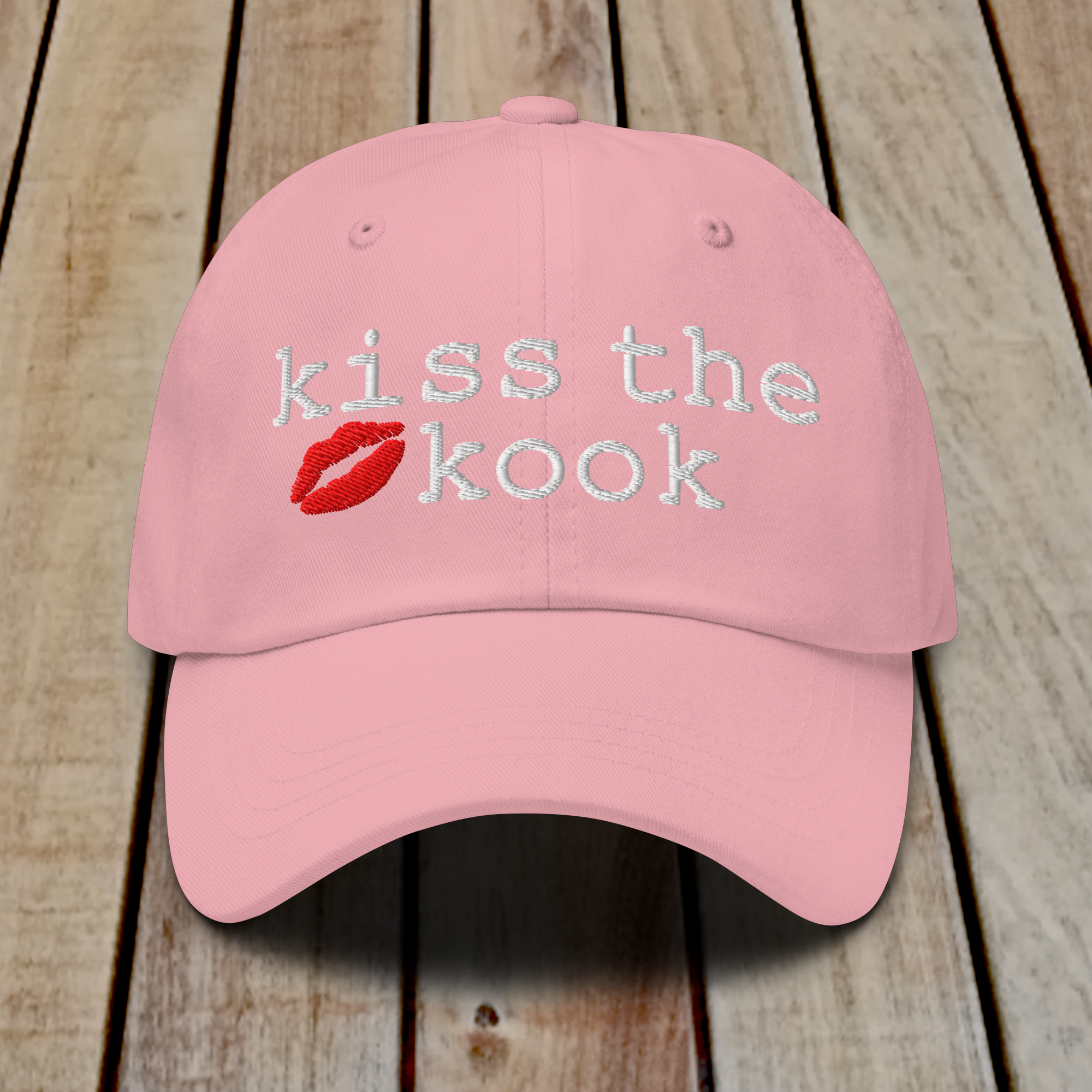 The Dad Hat - KISS THE KOOK - WHITE TEXT