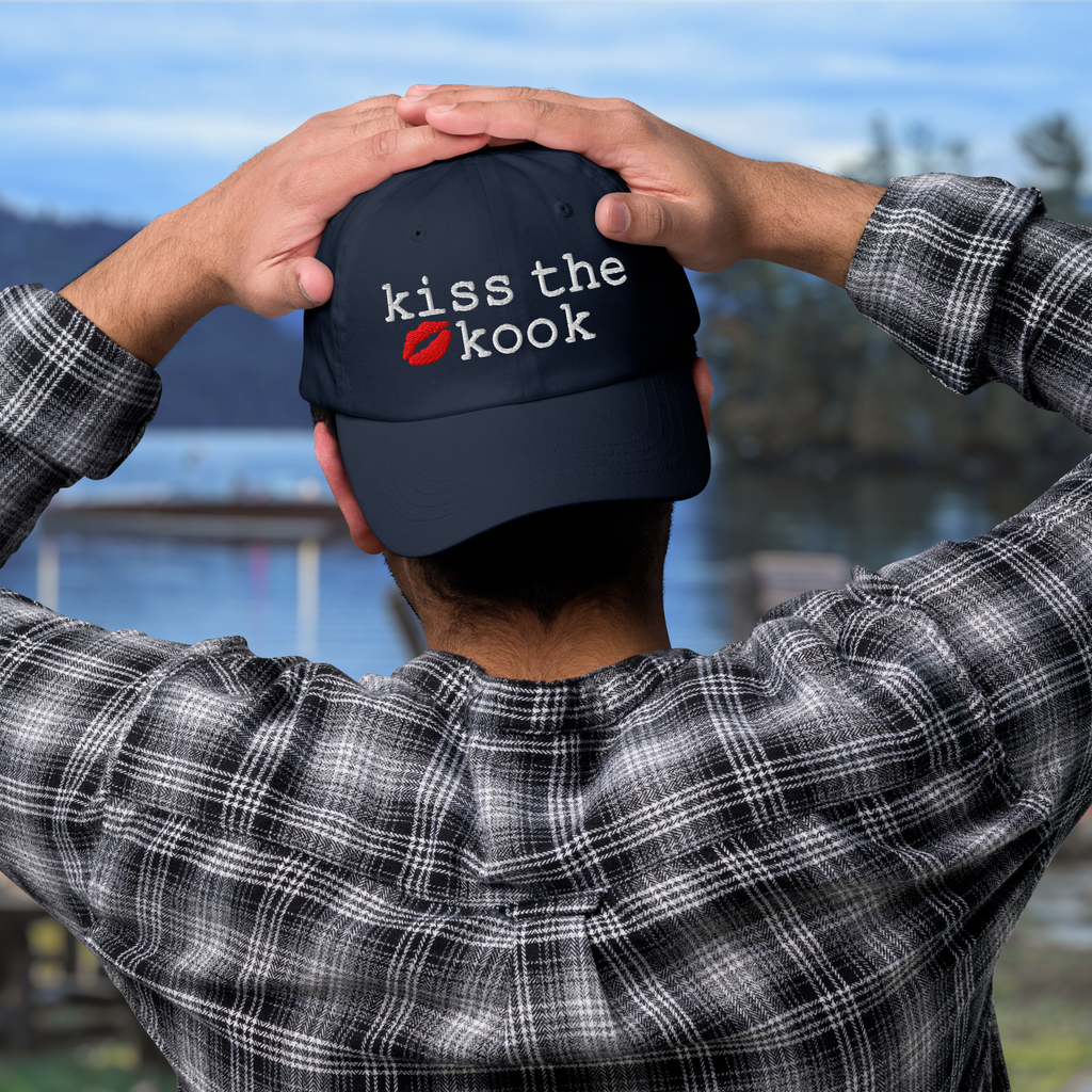 The Dad Hat - KISS THE KOOK - WHITE TEXT