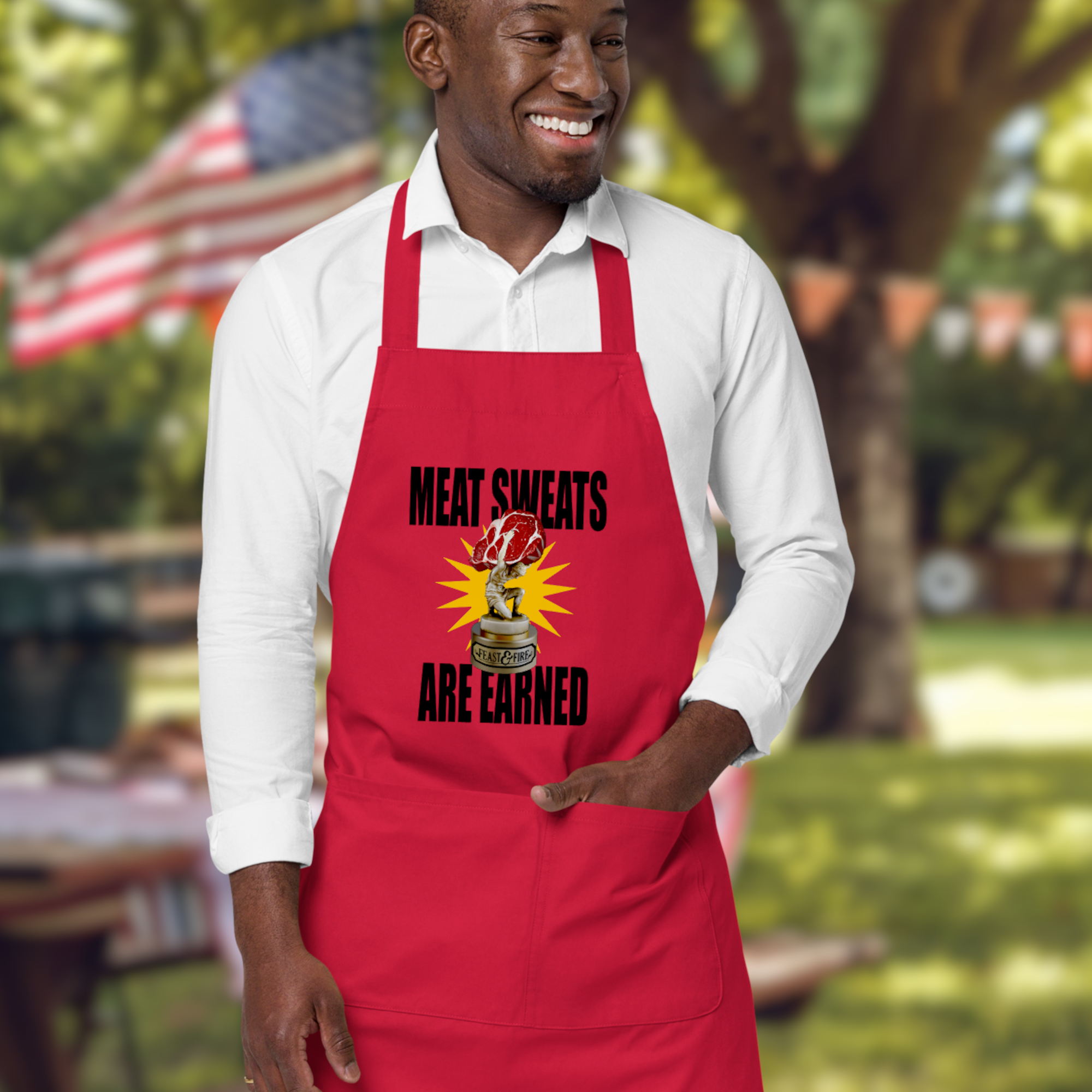 Apron - MEAT SWEATS - BLACK TEXT