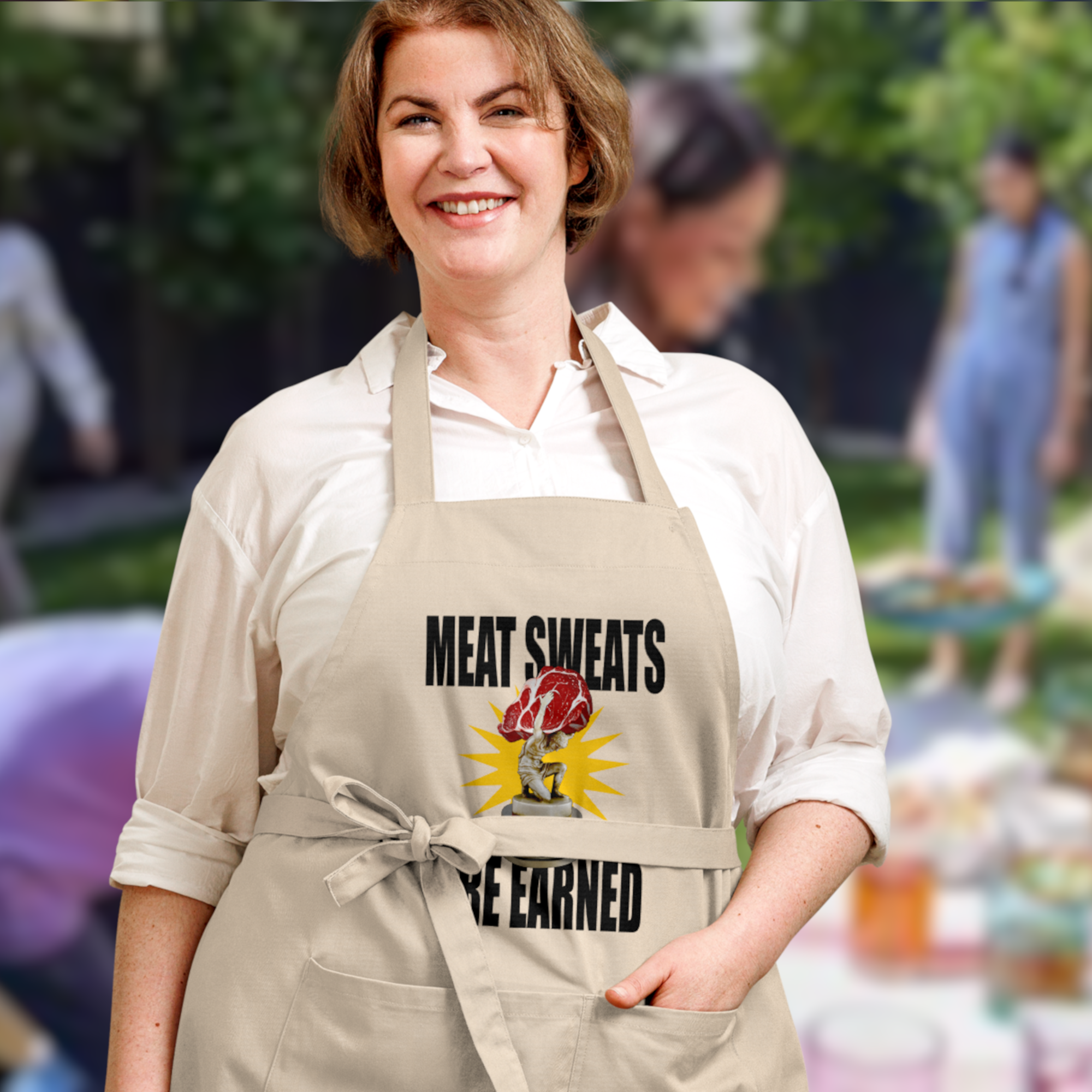 Apron - MEAT SWEATS - BLACK TEXT