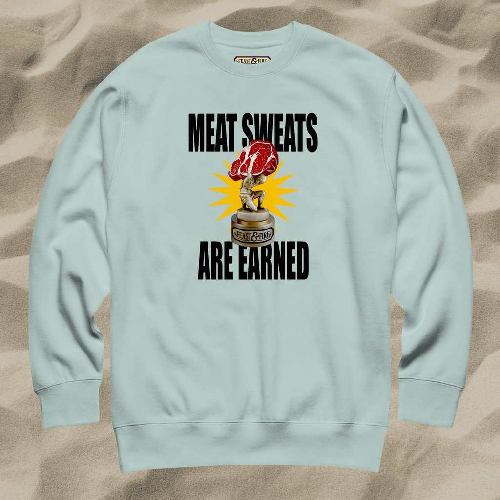 Sweatshirt - MEAT SWEATS - BLACK TEXT